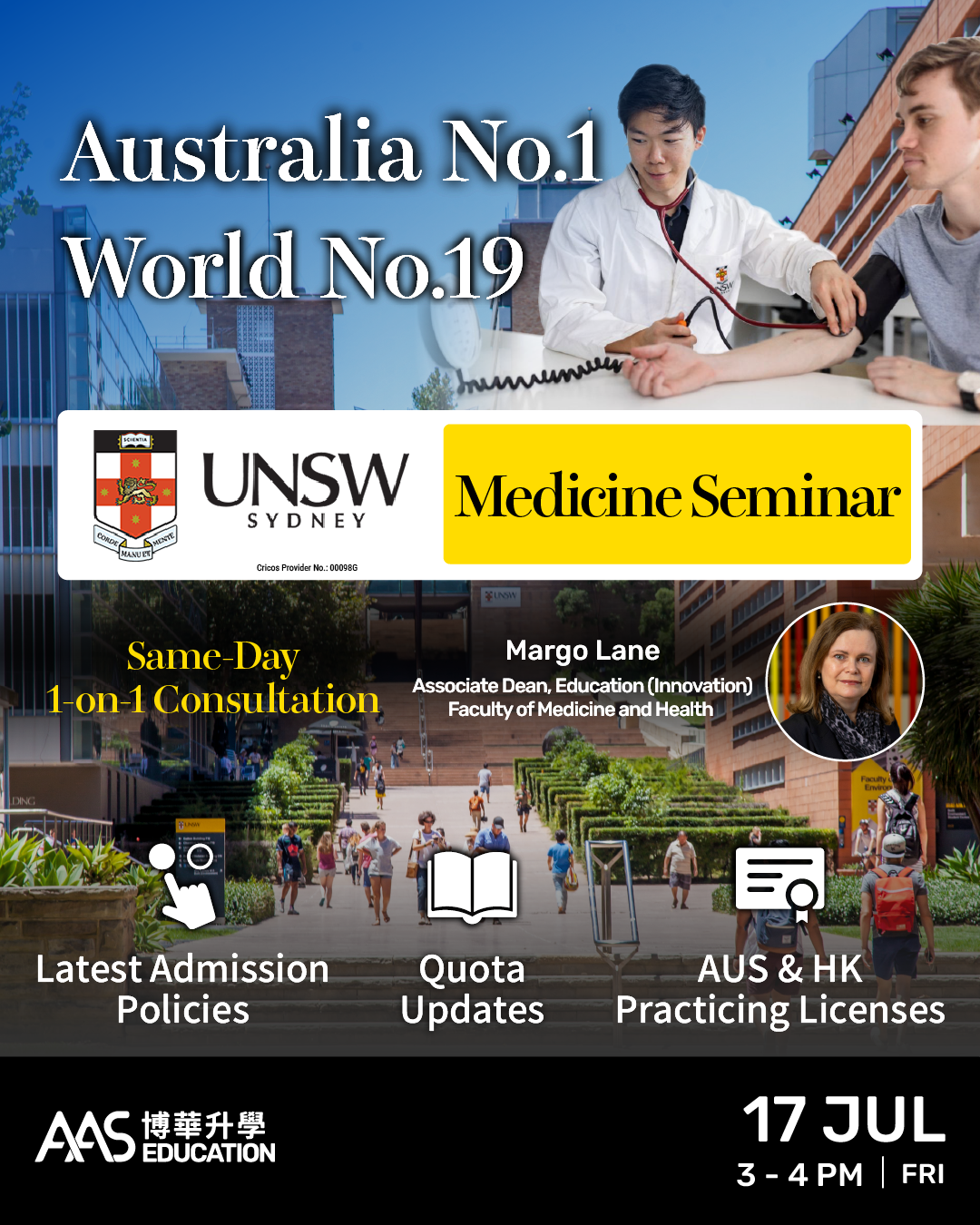 AAS Education 博華升學 Facebook ad: UNSW Medicine Seminar