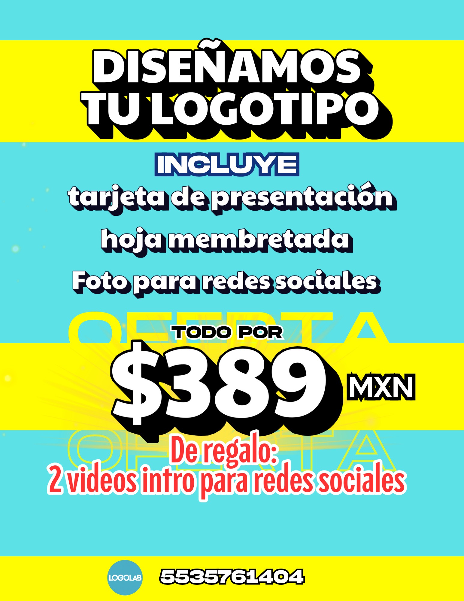 Logolab Facebook ad: ¡Oferta Especial! Diseño Profesional a Solo $389