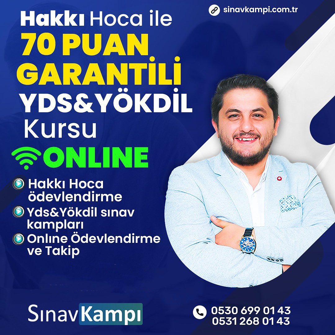 sinavkampi Facebook ad: HAKKI HOCA İLE 70 PUAN GARANTİLİ ONLINE YDS…