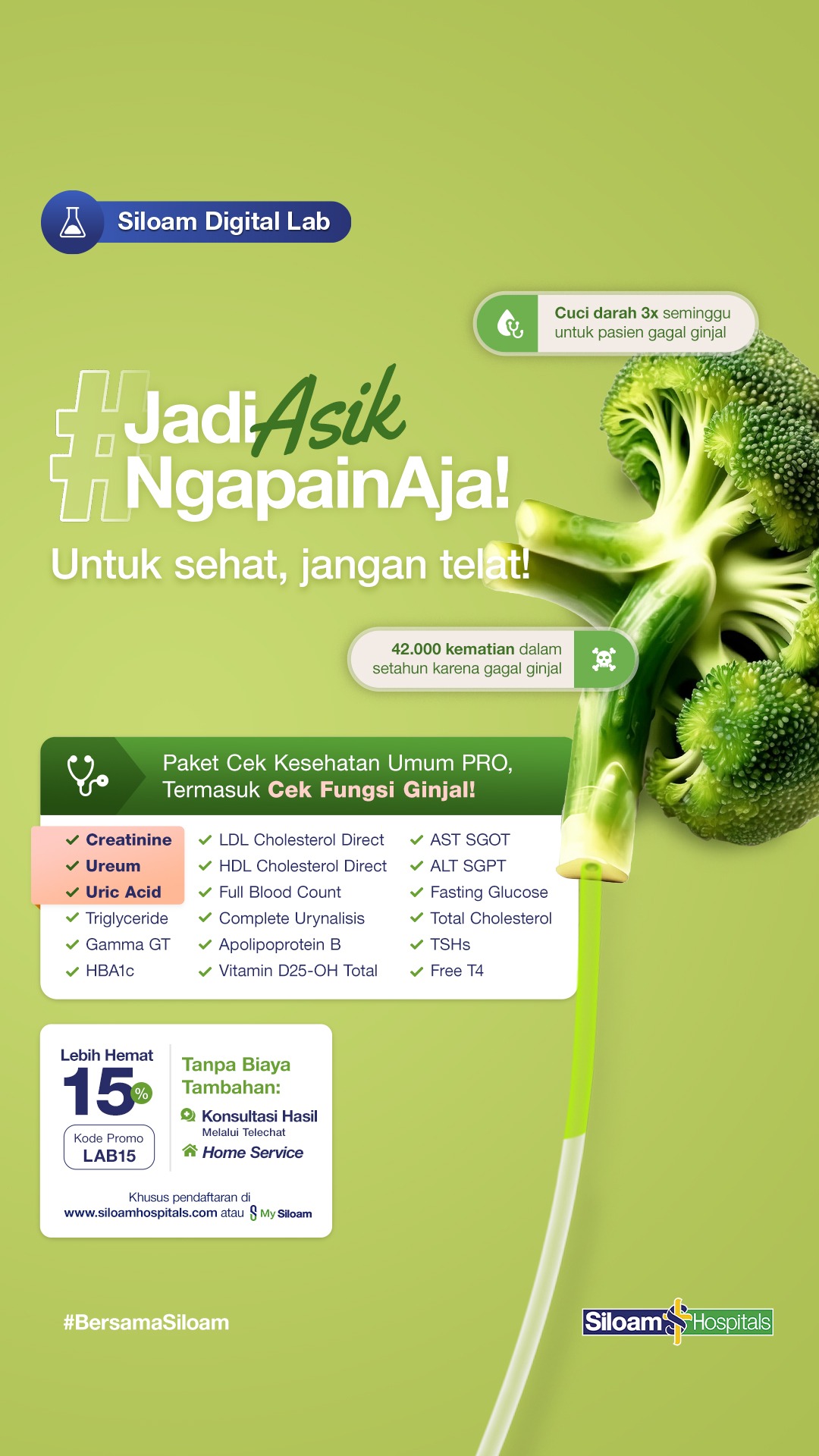 Siloam Hospitals Facebook ad from Oct 13, 2025
