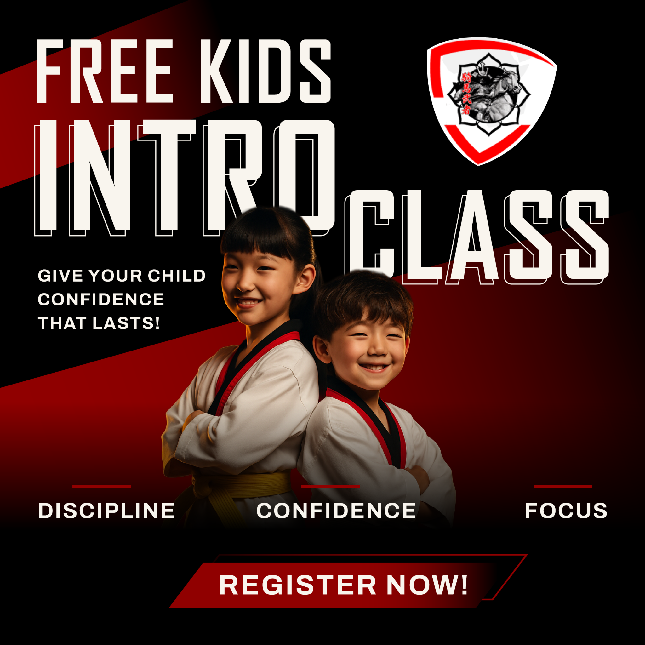 Empire Dojo Facebook ad: Free Kids Intro Class!