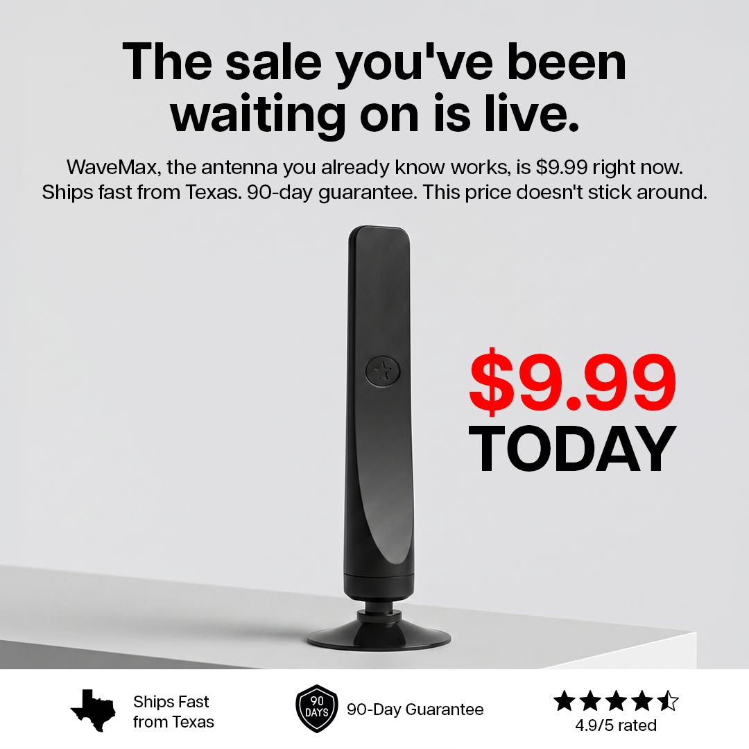 Top Trend Picks Facebook ad: WaveMax TV Antenna - Only $9.99