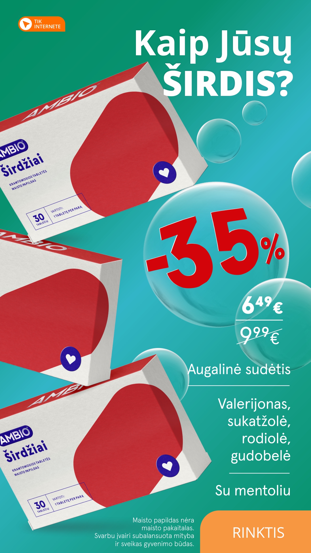 Gintarinė Vaistinė Facebook ad: 4 augalų derinys