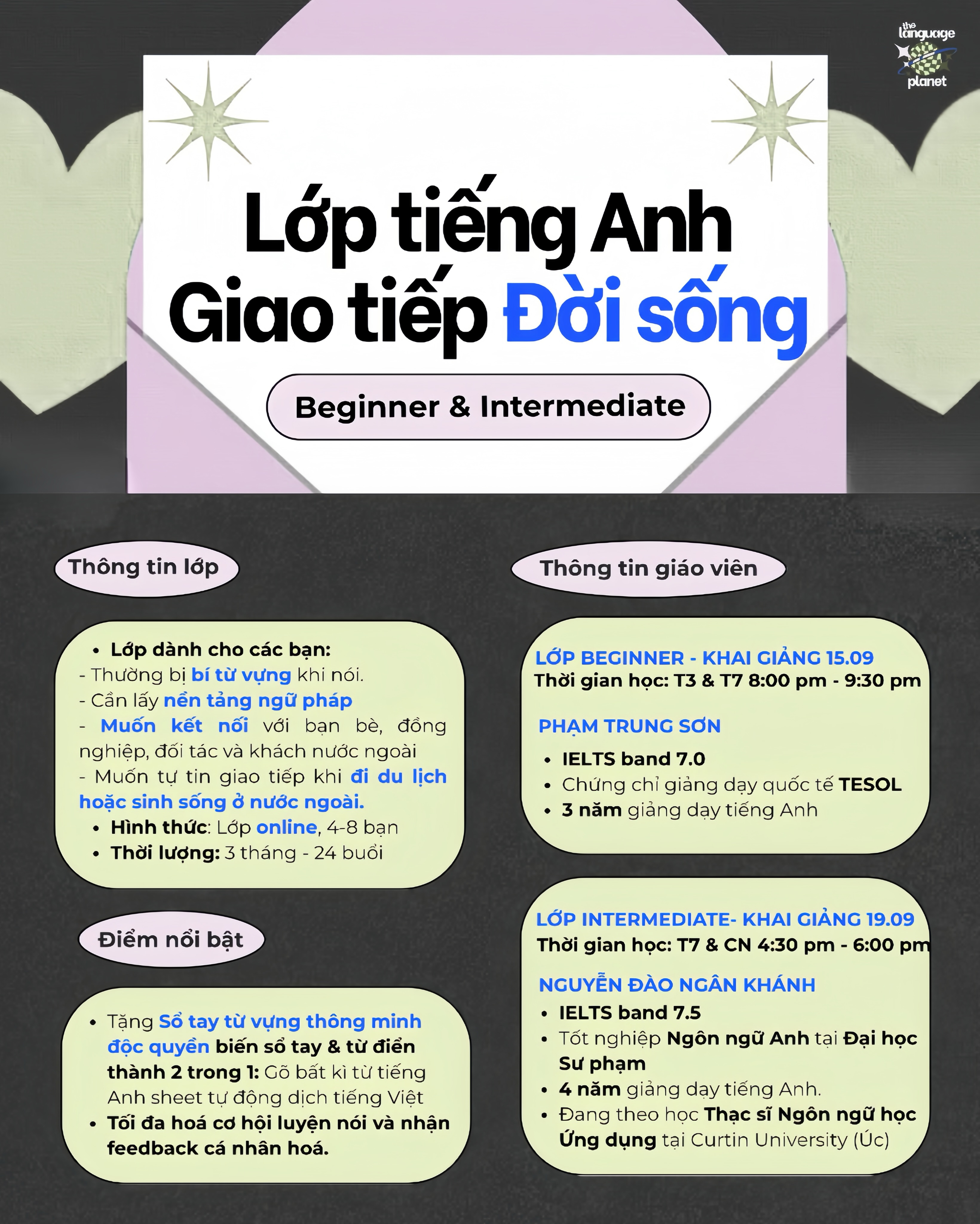 The Language Planet Facebook ad: Dành cho các bạn mới bắt đầu học…