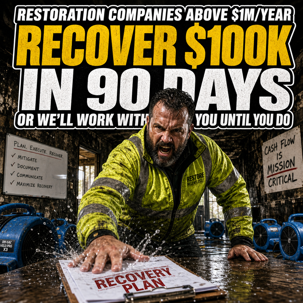 Clean Up Growth Facebook ad: Restoration Companies Reactivate $100k in Jobs