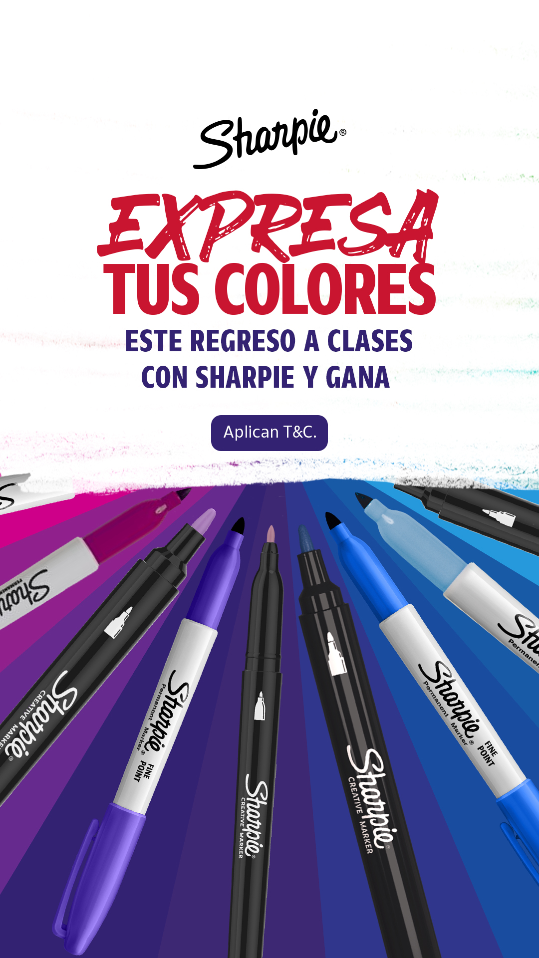Sharpie Col Facebook ad: Este regreso a clases expresa tus colores incluyendo…