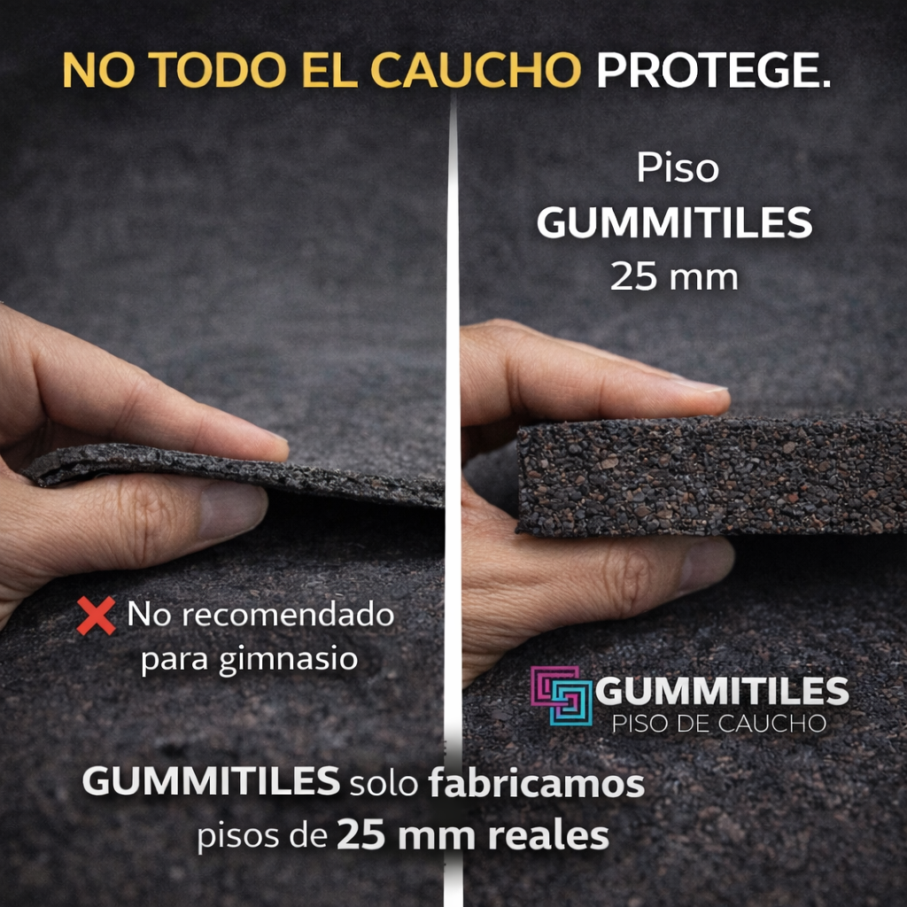 GummiTiles Pisos de Caucho Facebook ad: Piso Real Para Pesas