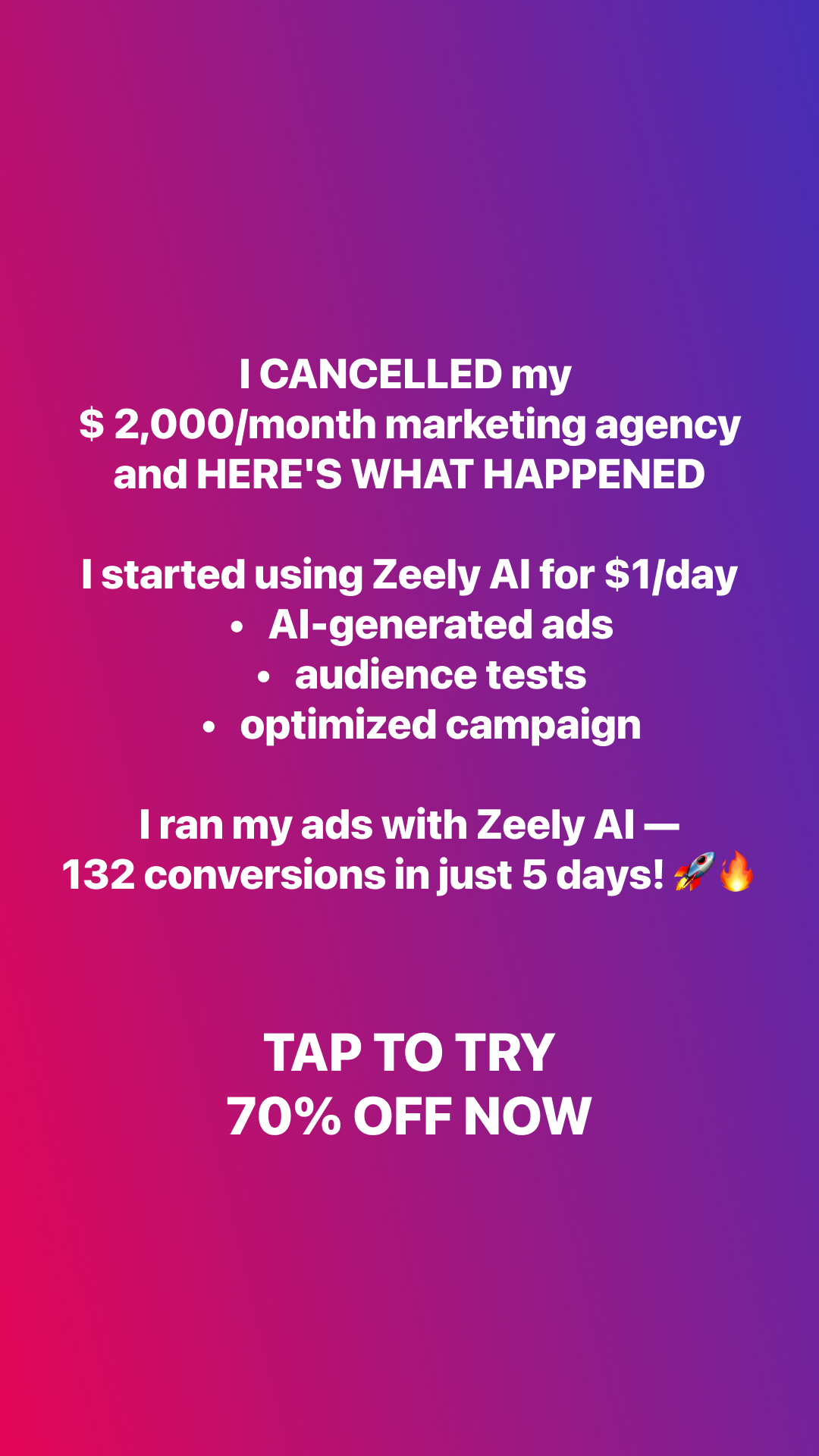 Zeely Facebook ad