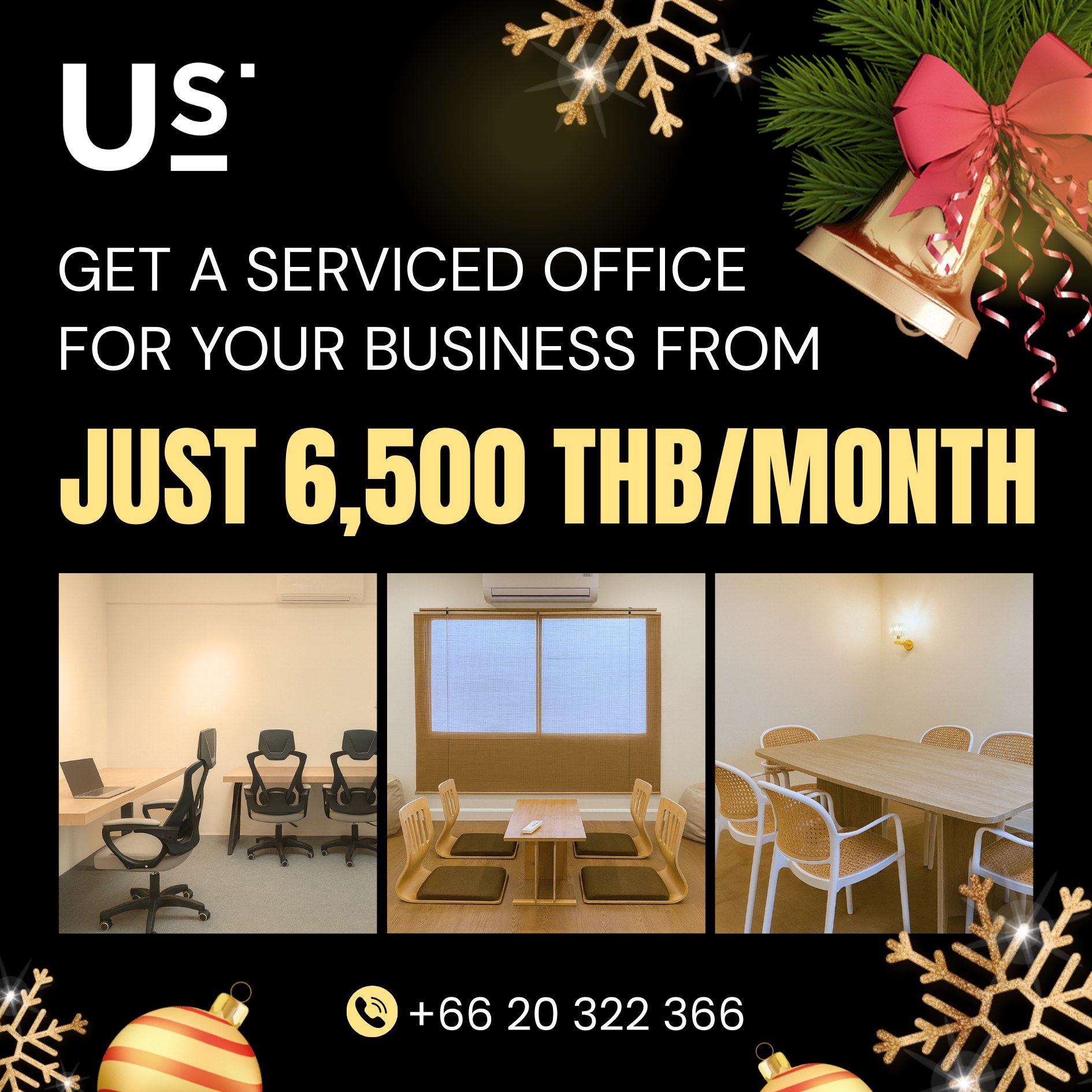 UnionSpace Chiang Mai Facebook ad: Holiday Season Just Got Brighter!