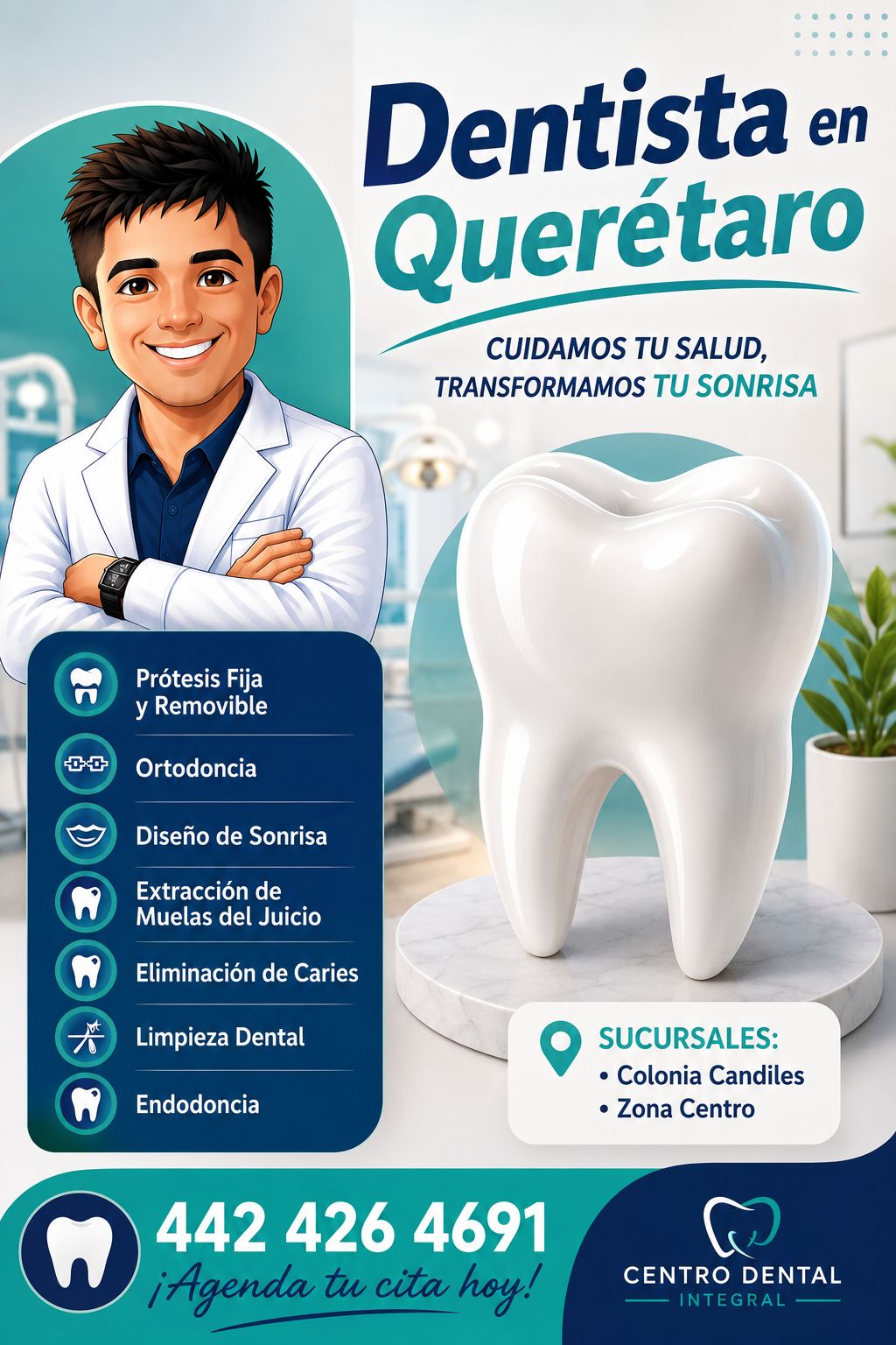 centrodentalint Facebook ad: ¿Dolor dental, caries o quieres mejorar tu sonrisa?