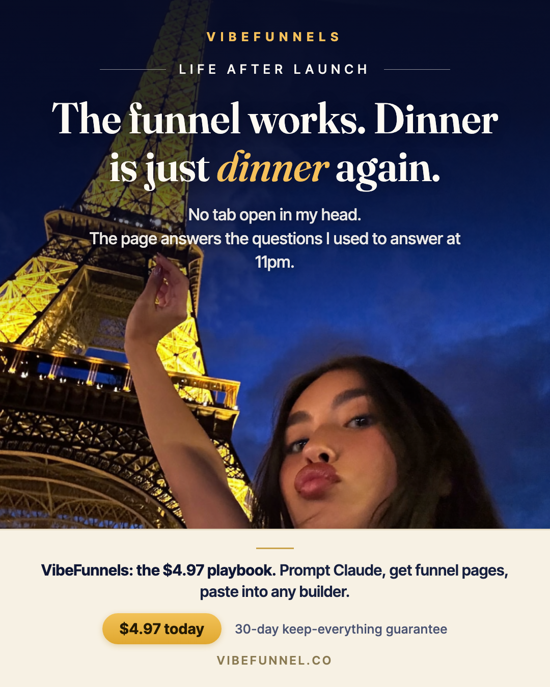 VibeFunnels Facebook ad