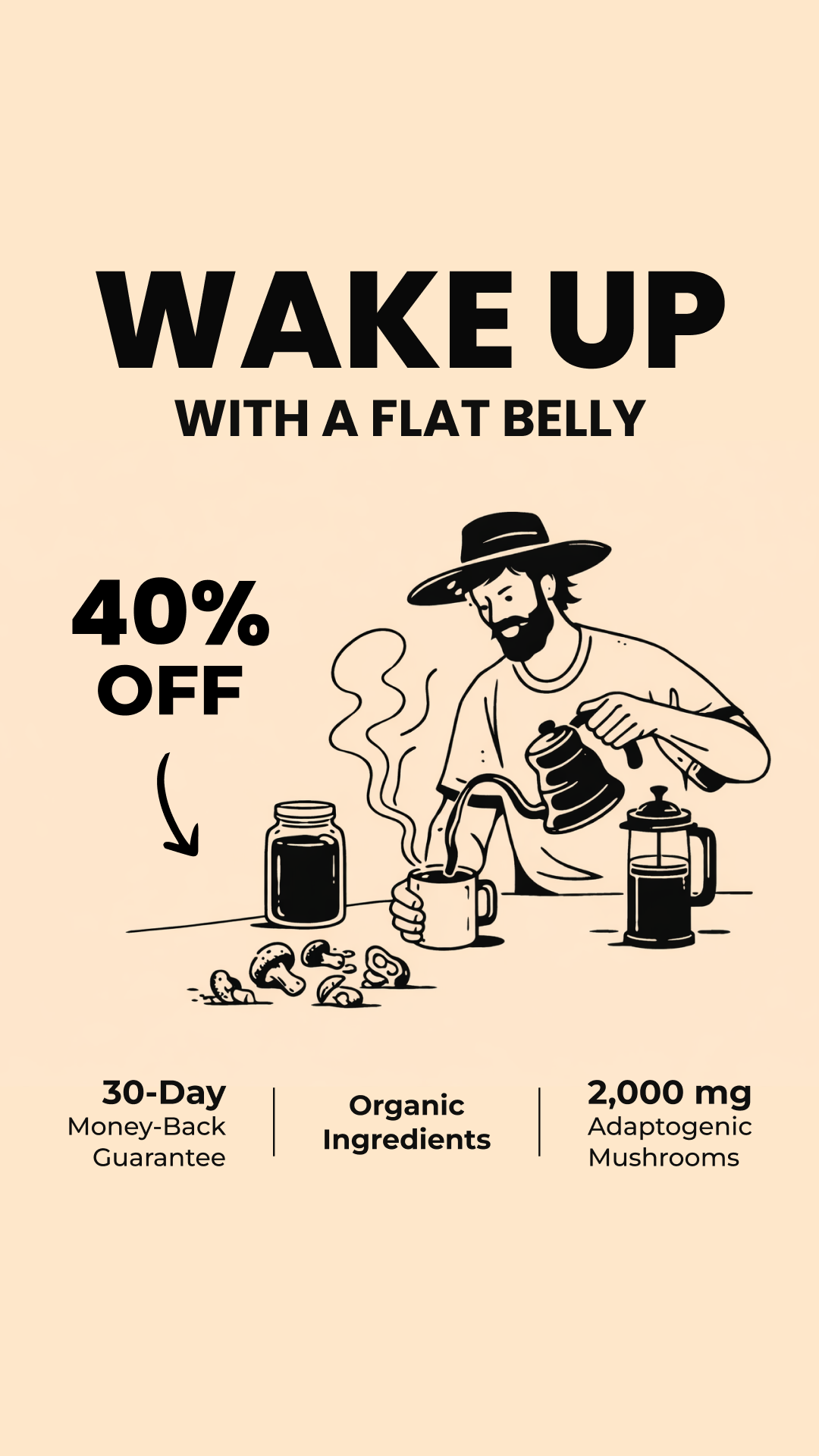 RYZE Superfoods Facebook ad
