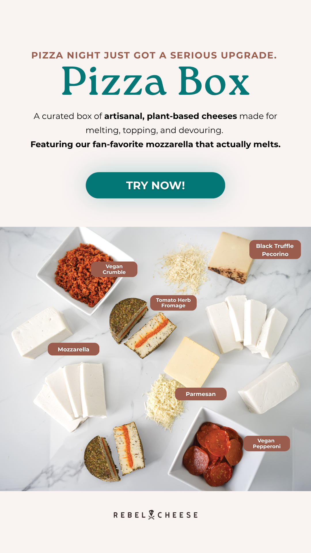 Rebel Cheese Facebook ad