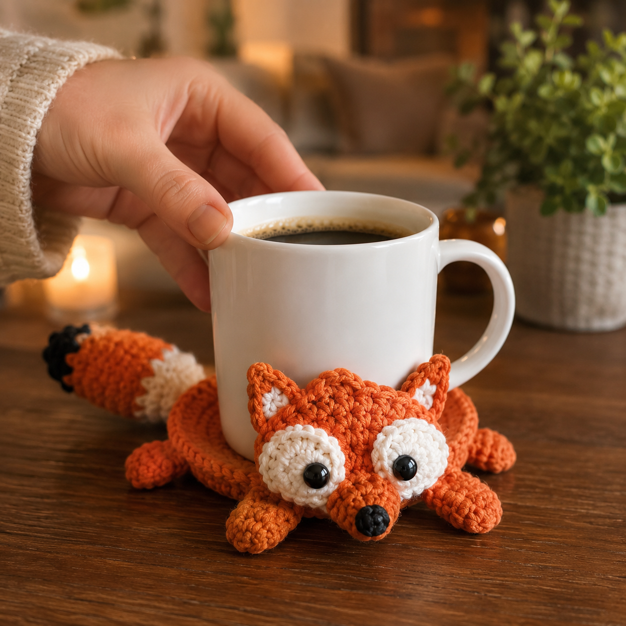 The Crochet Nook Facebook ad: Your Coffee Cup Has Never Been This Cute!
