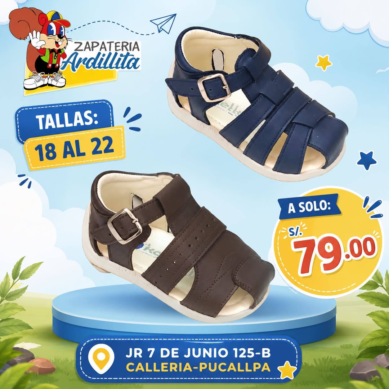 Zapatería Ardillita EIRL Facebook ad: Porque los primeros pasitos merecen el mejor cuidado.