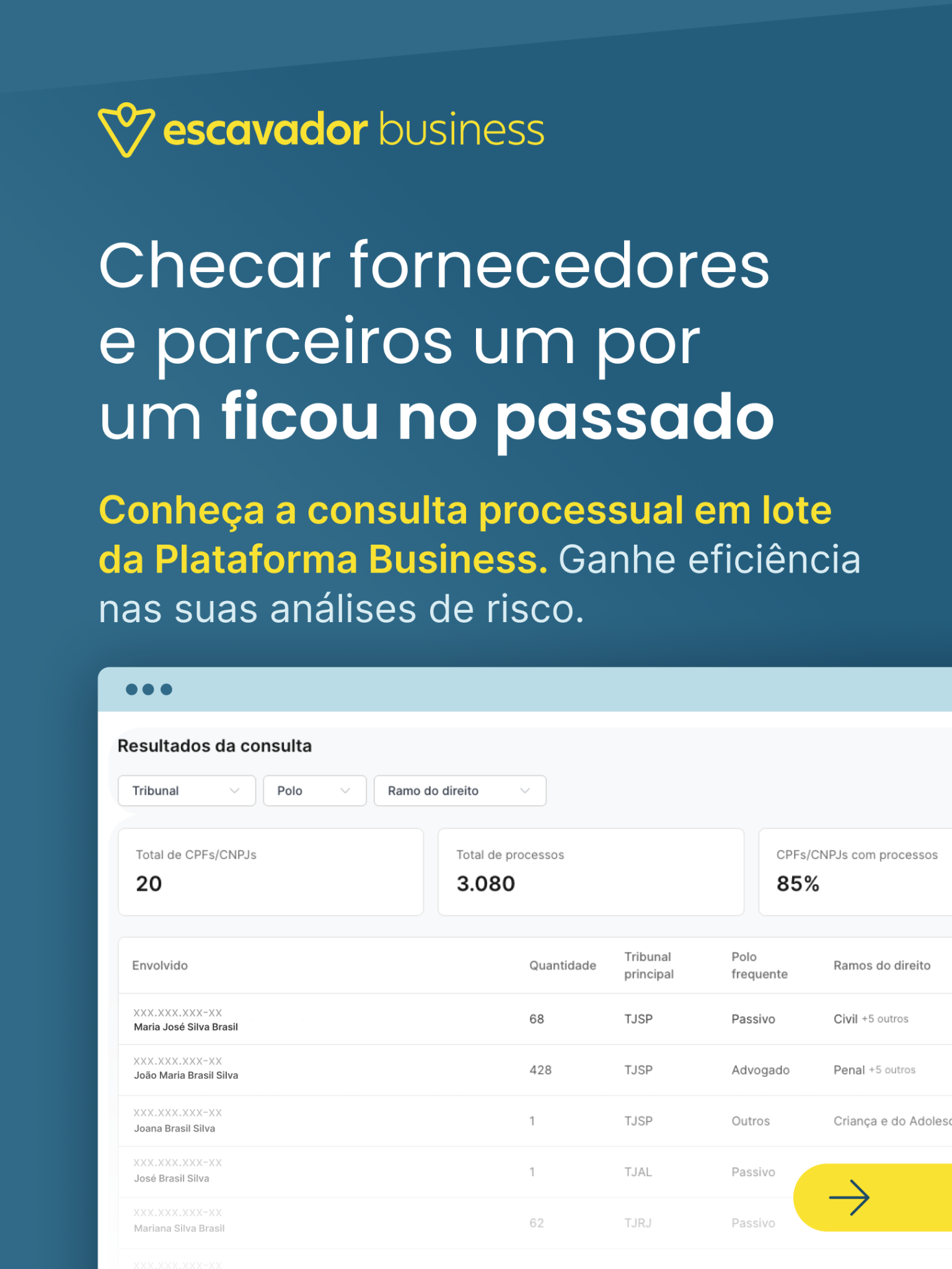 Escavador Facebook ad