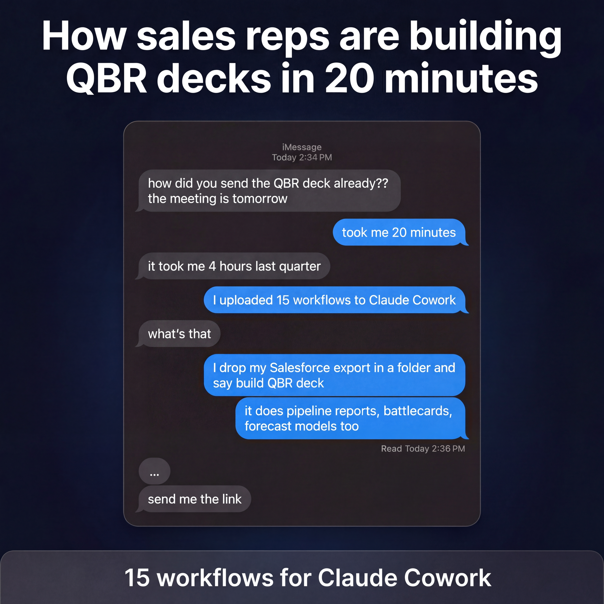 Summonai Facebook ad: How sales teams build QBR decks in 20 minutes with Claude…