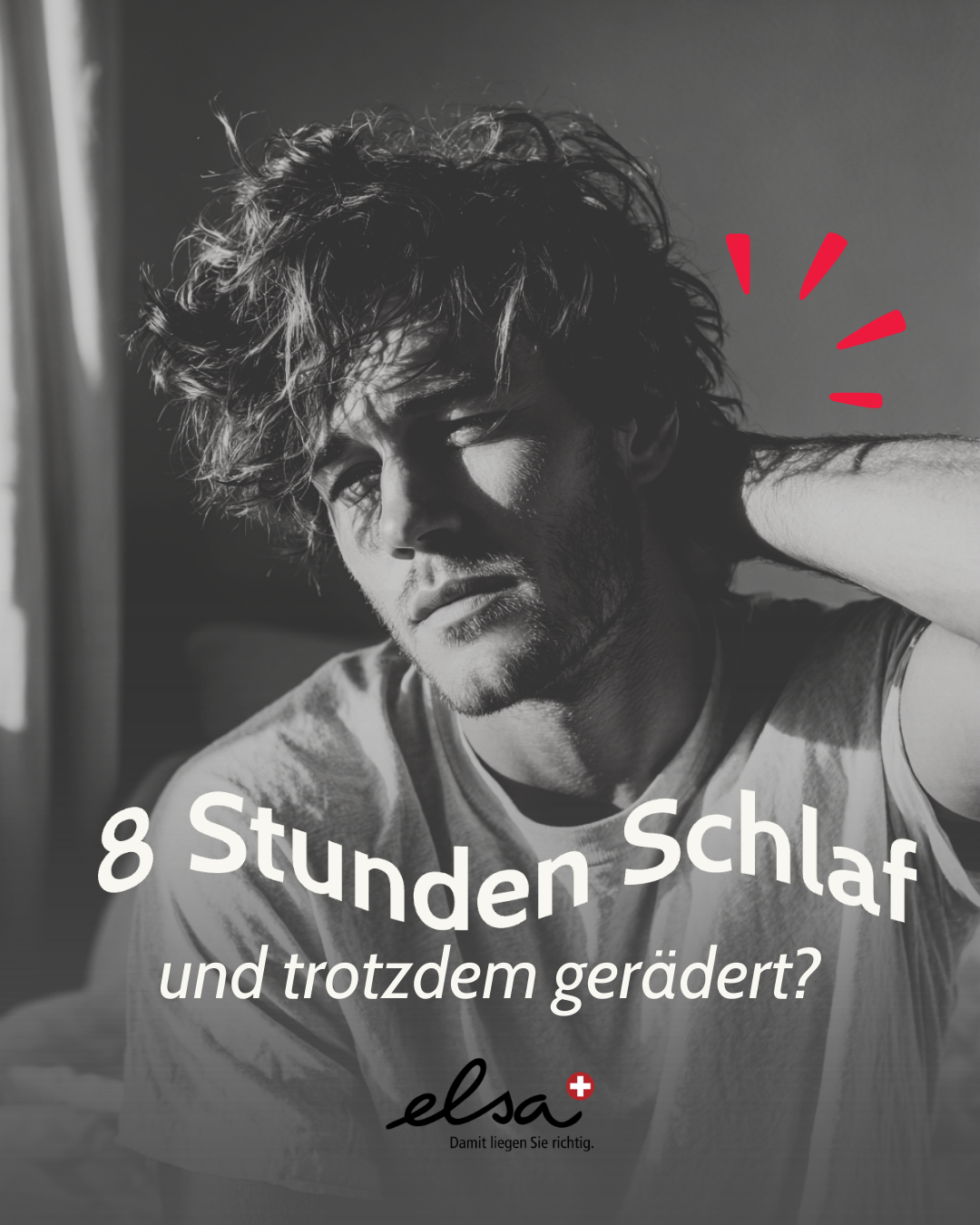 elsa Schweiz AG Facebook ad: Die Wissenschaft von erholsamem Schlaf.