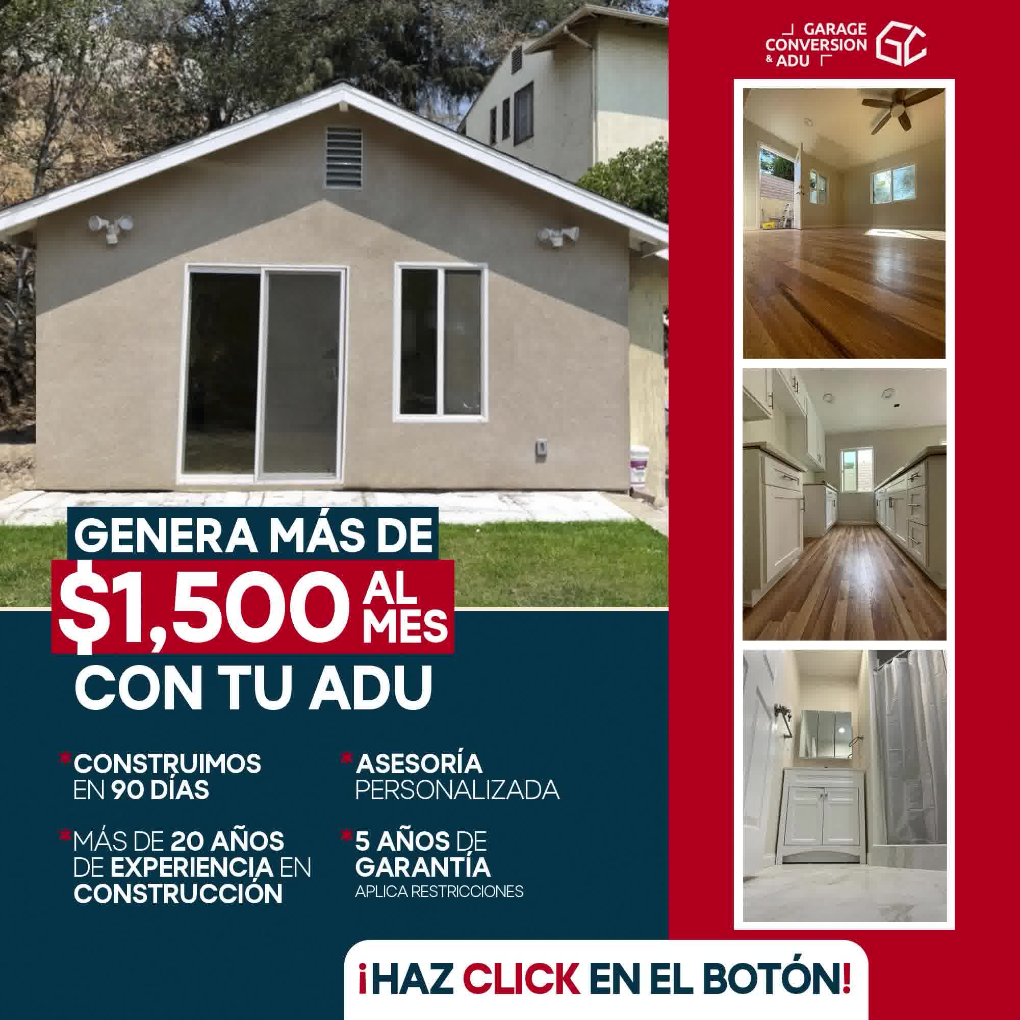 Garage Conversion & ADU Facebook ad: Licencia