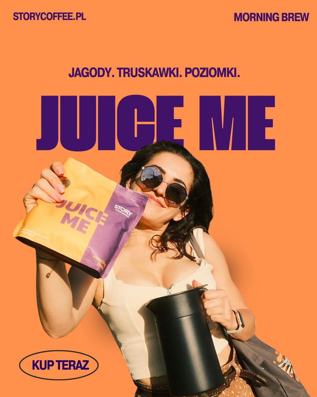 Story Coffee Roasters Facebook ad: juicy juice me - fresh filter coffee