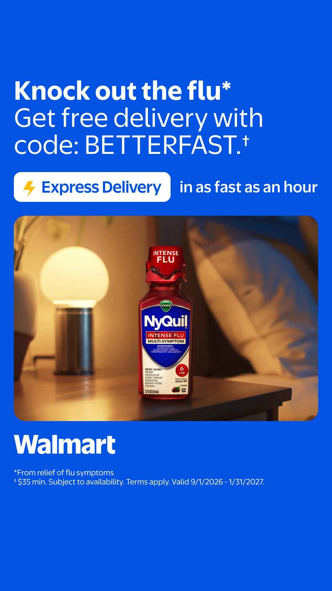 Walmart Facebook ad: Get free delivery with code: BETTERFAST.