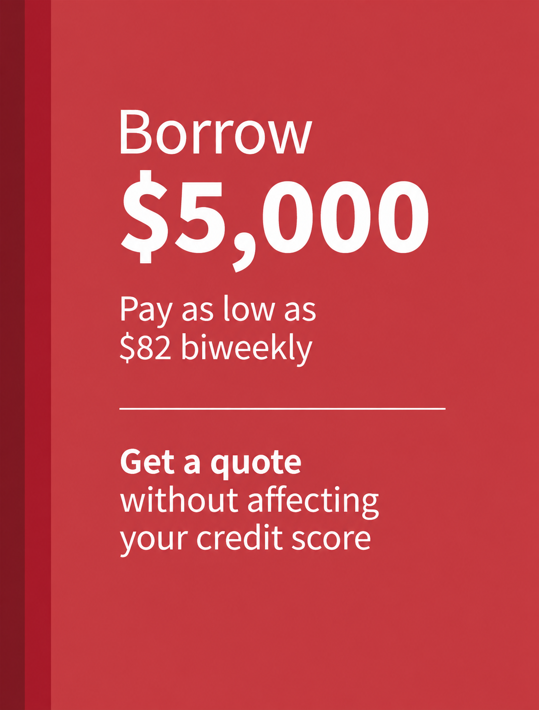 Loans Canada Facebook ad: Compare Loan Options With No Credit Impact - Free Quote