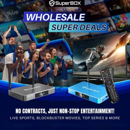 Superbox Facebook ad: Wholesale Super Deals are here with SuperBOX!