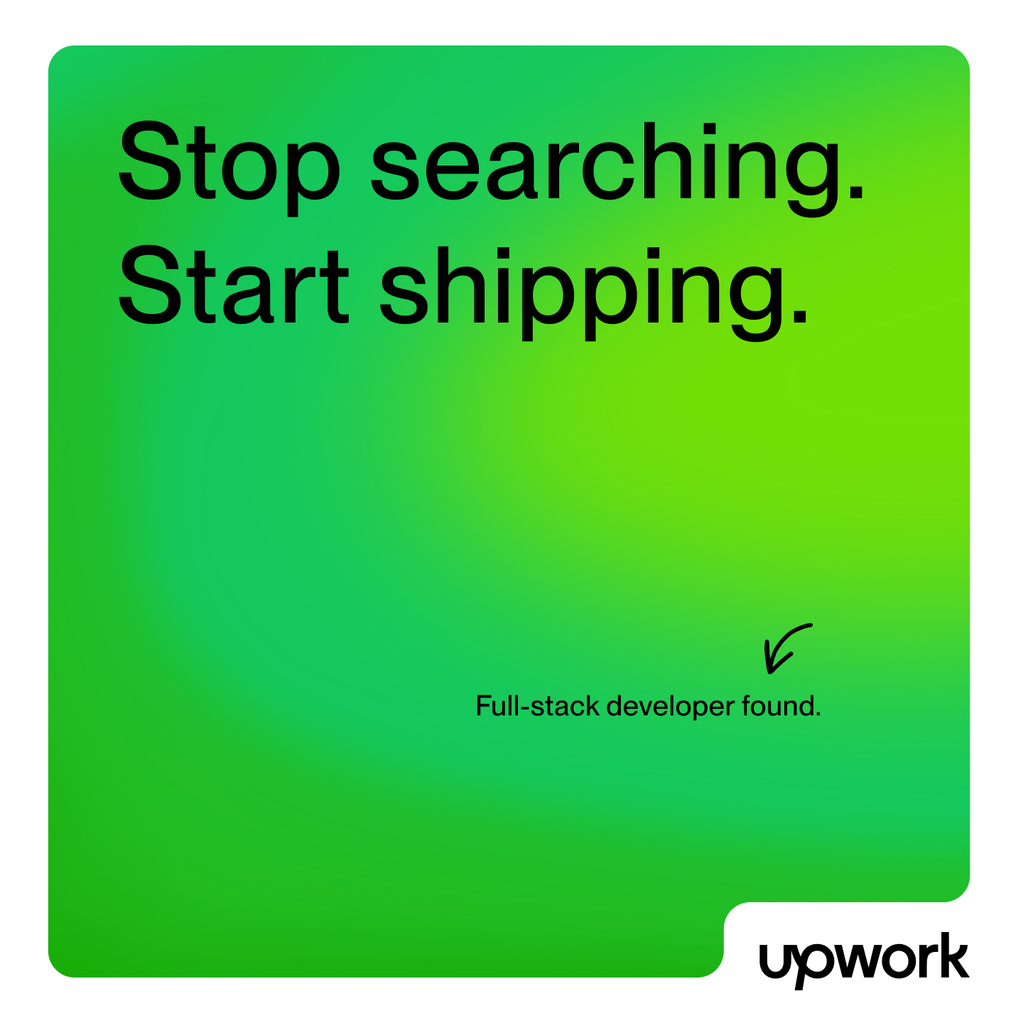 Upwork Facebook ad: Find the right dev talent on Upwork
