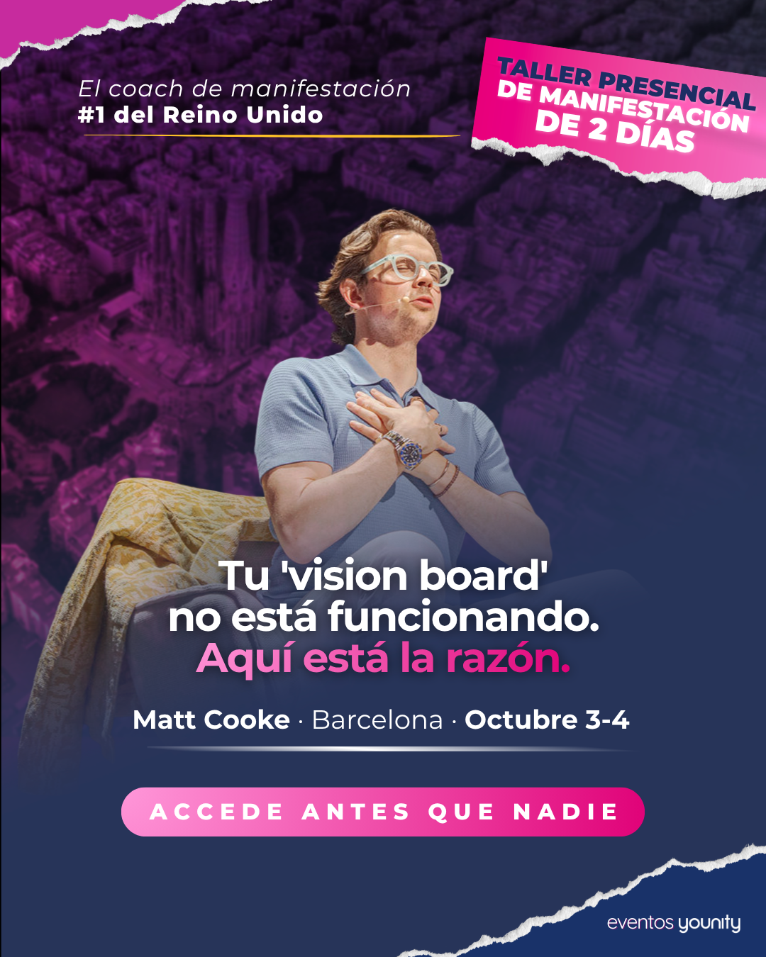 younity en español Facebook ad: Preventa secreta, solo para la lista