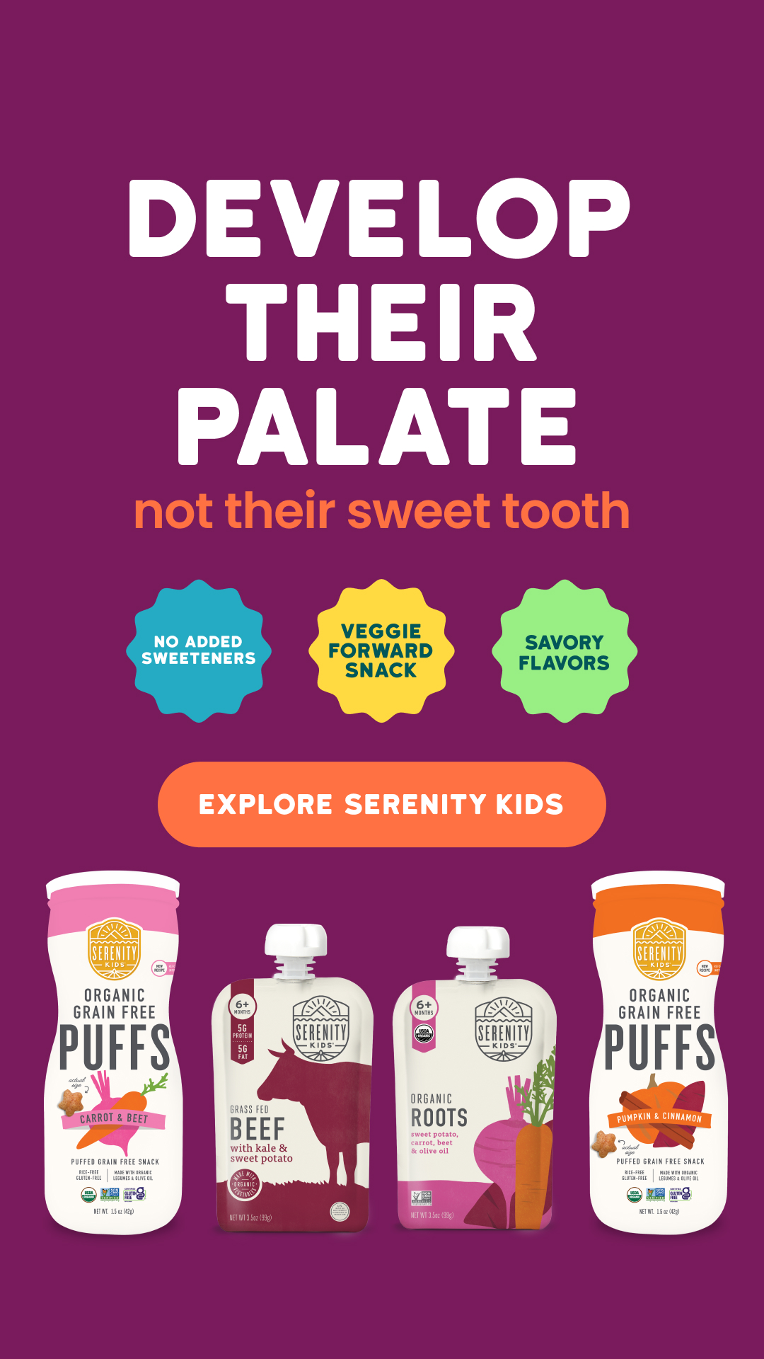 Serenity Kids Baby Food Facebook ad