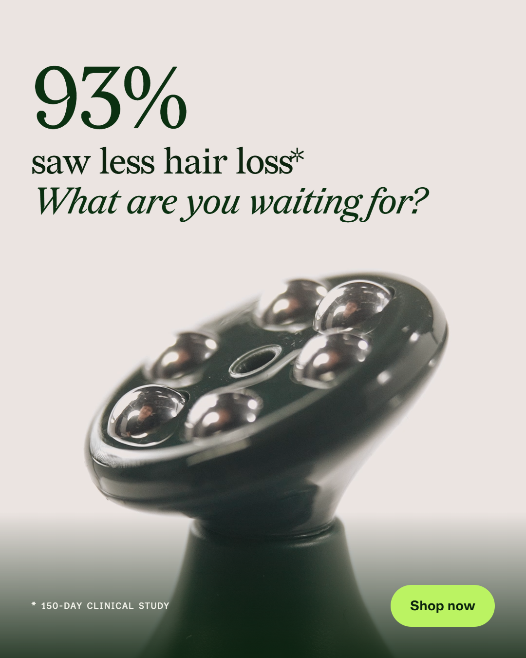 Scandinavian Biolabs Facebook ad: Your hairline back. Your confidence back.