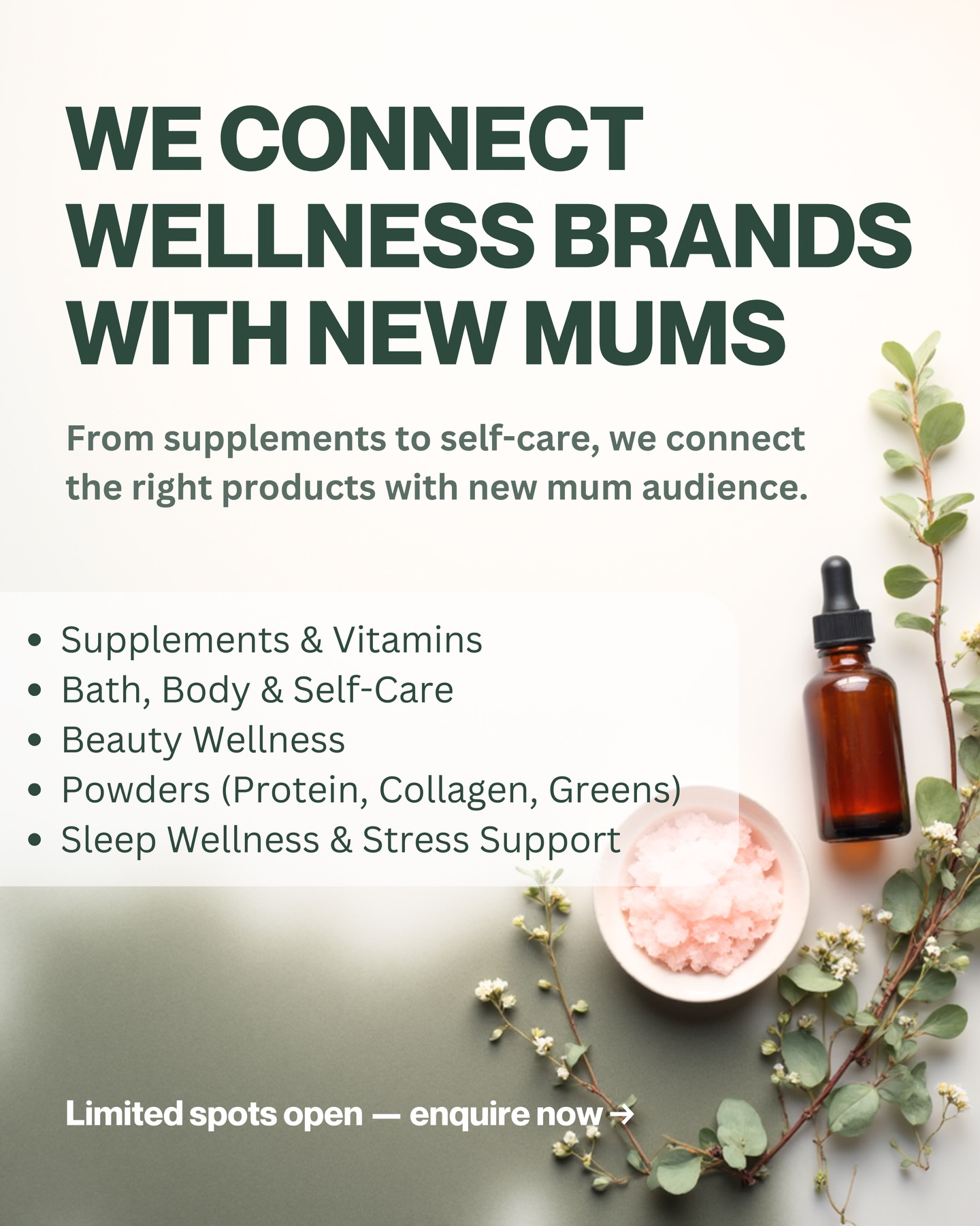 First Time Mums UK Facebook ad: Calling wellness brands Get featured in our network…