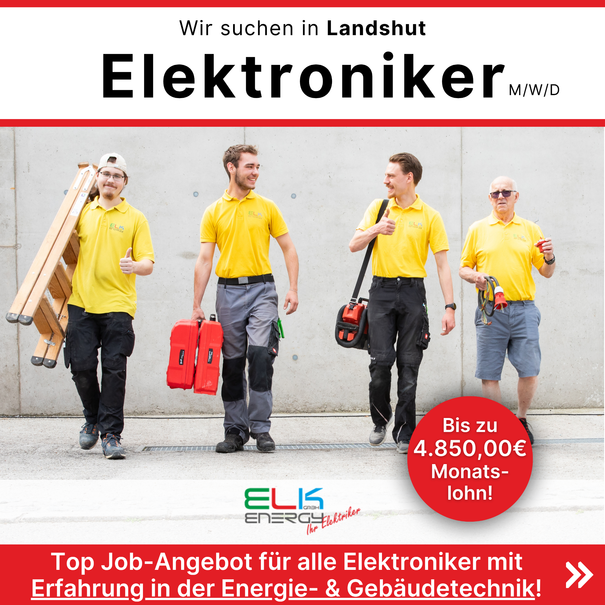 Candidate Flow Jobangebot: Elektroniker Facebook ad: Du möchtest ein unwiderstehliches Job-Angebot?