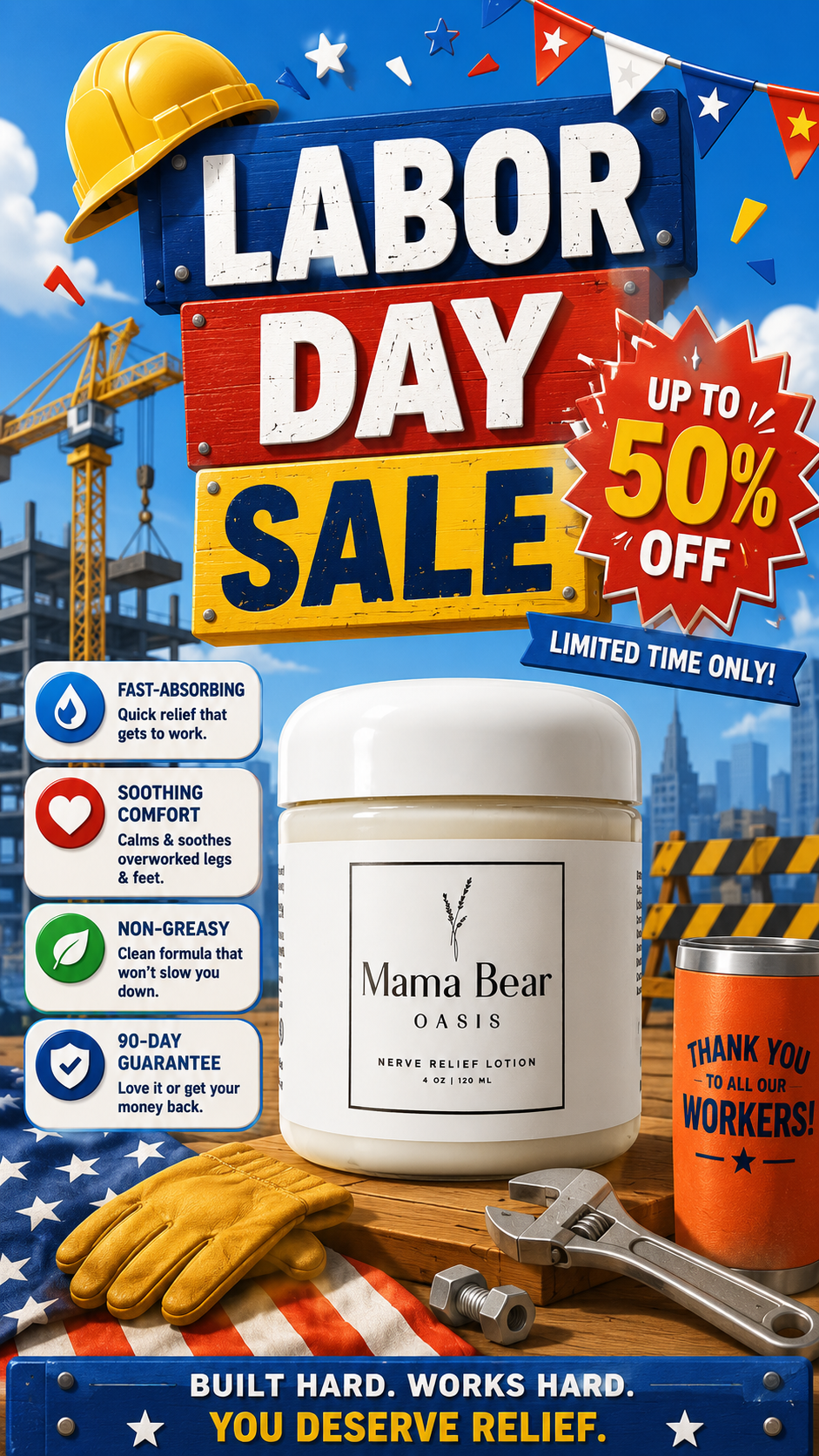 Mama Bear Oasis Facebook ad: Say Goodbye to Neuropathy Pain
