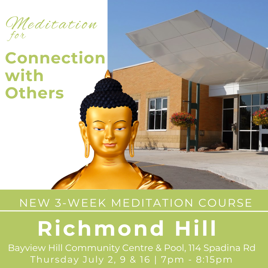 Kadampa Meditation Centre Canada Facebook ad: Meditation for connection with others