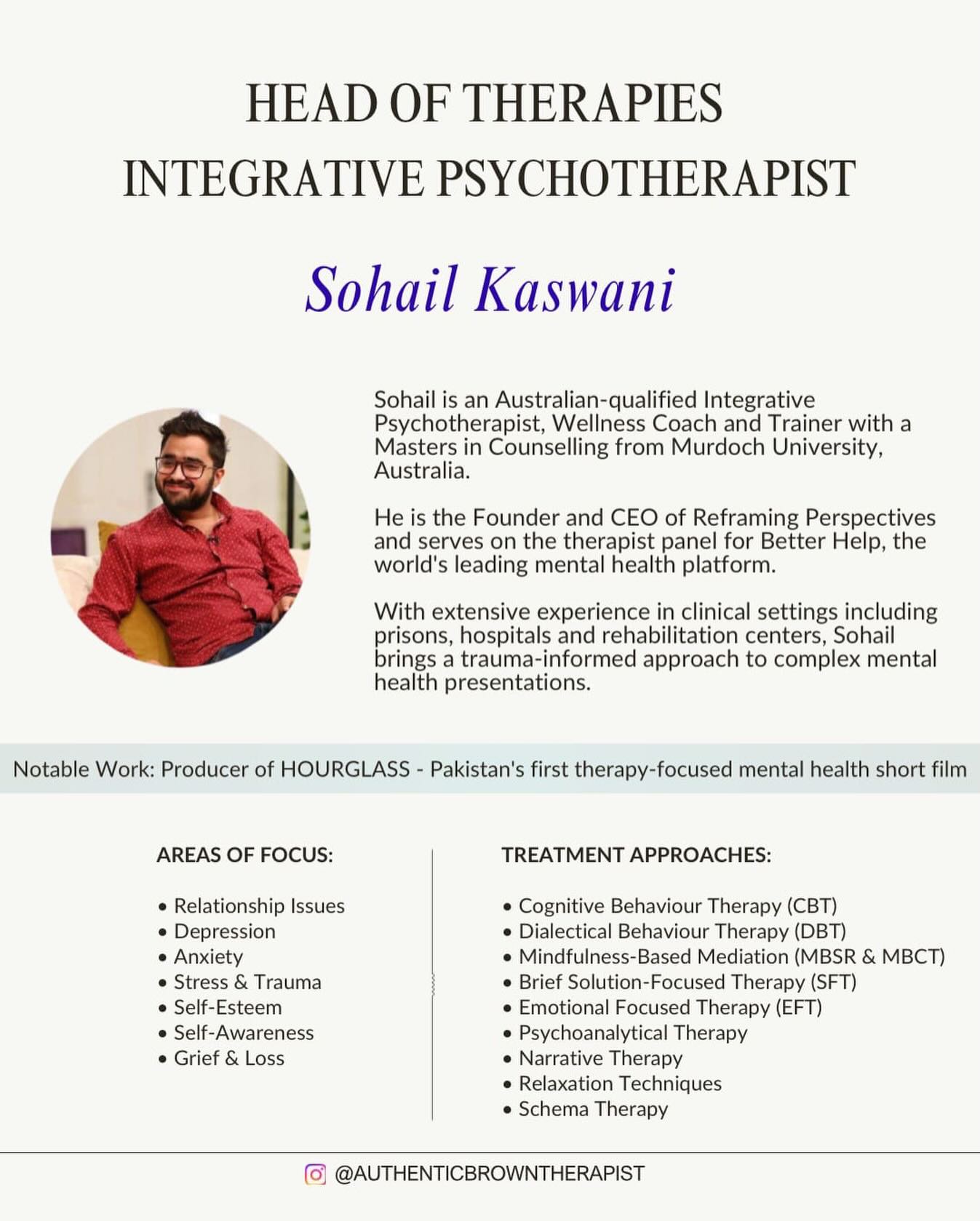 Sohail Kaswani Facebook ad: Sohail is an Australian-qualified Integrative