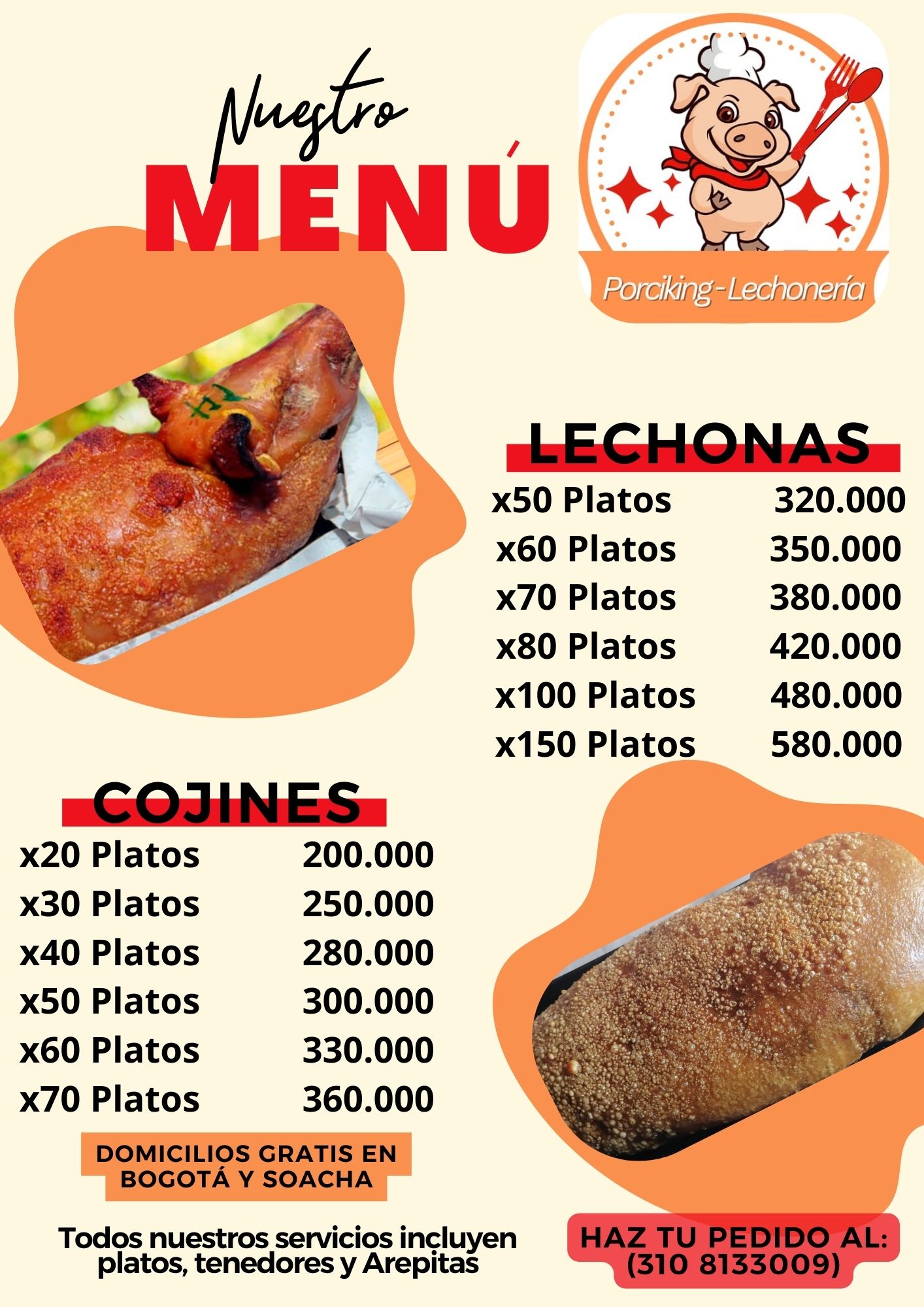 Porciking - Lechonería Facebook ad: ¿Estas buscando la mejor lechona de Bogotá?