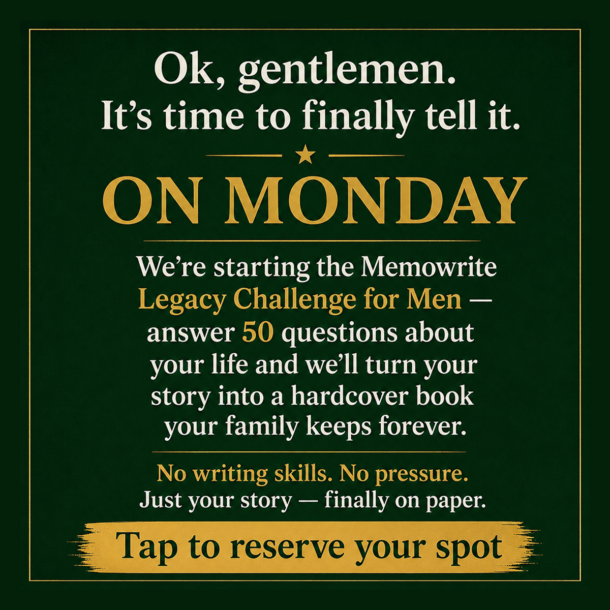 Memowrite Facebook ad