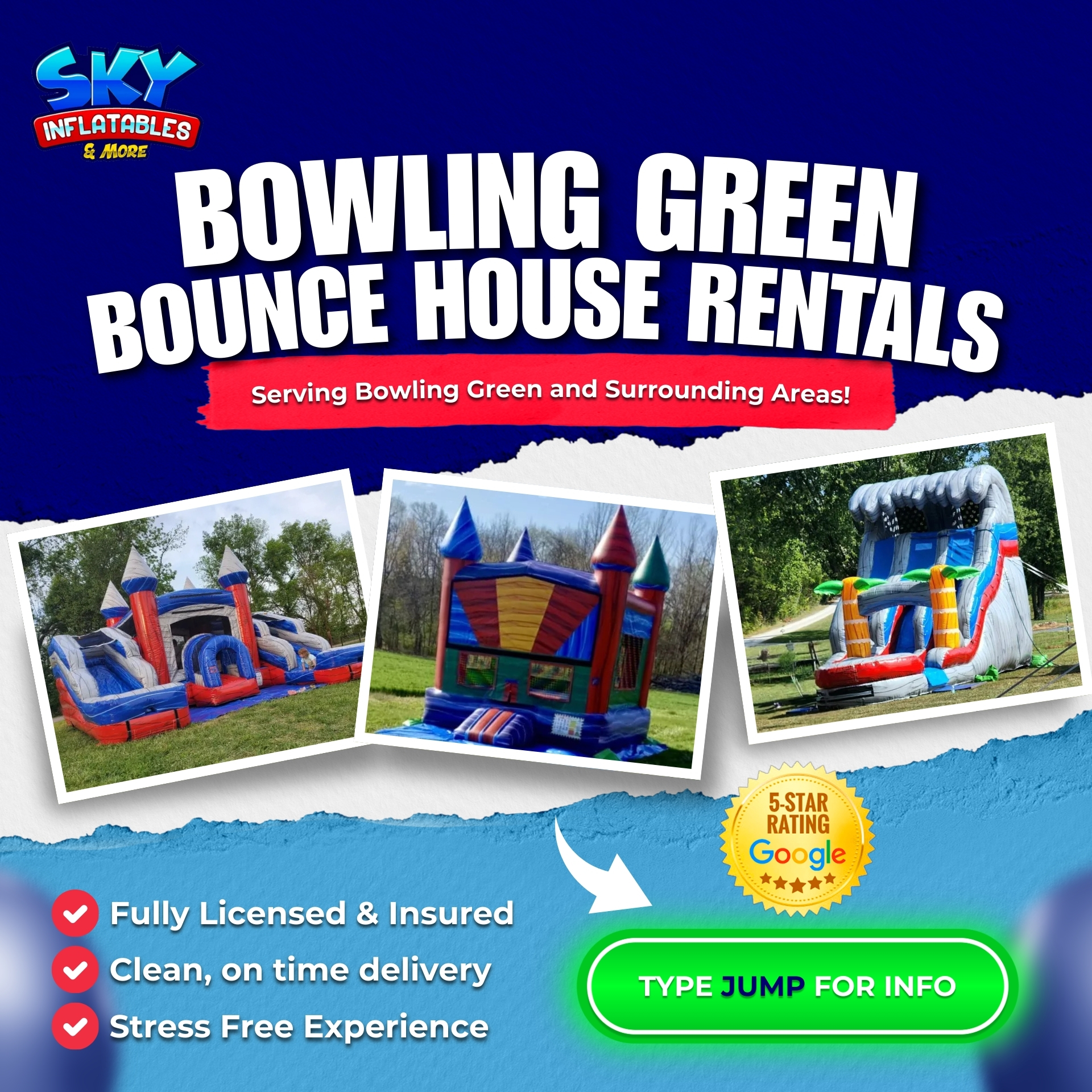 SKY Inflatables & more Facebook ad: SKY Inflatables & More LLC Bowling Green KY - Party Rental…