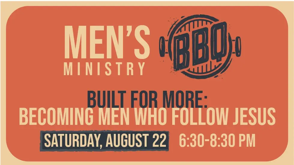 The Water's Edge Facebook ad: Men's Ministry BBQ