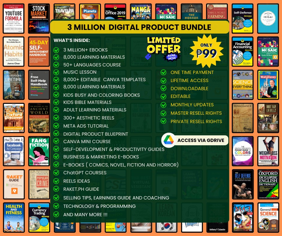 Bundle of Knowledge Facebook ad: DIGITAL PRODUCT BUNDLE