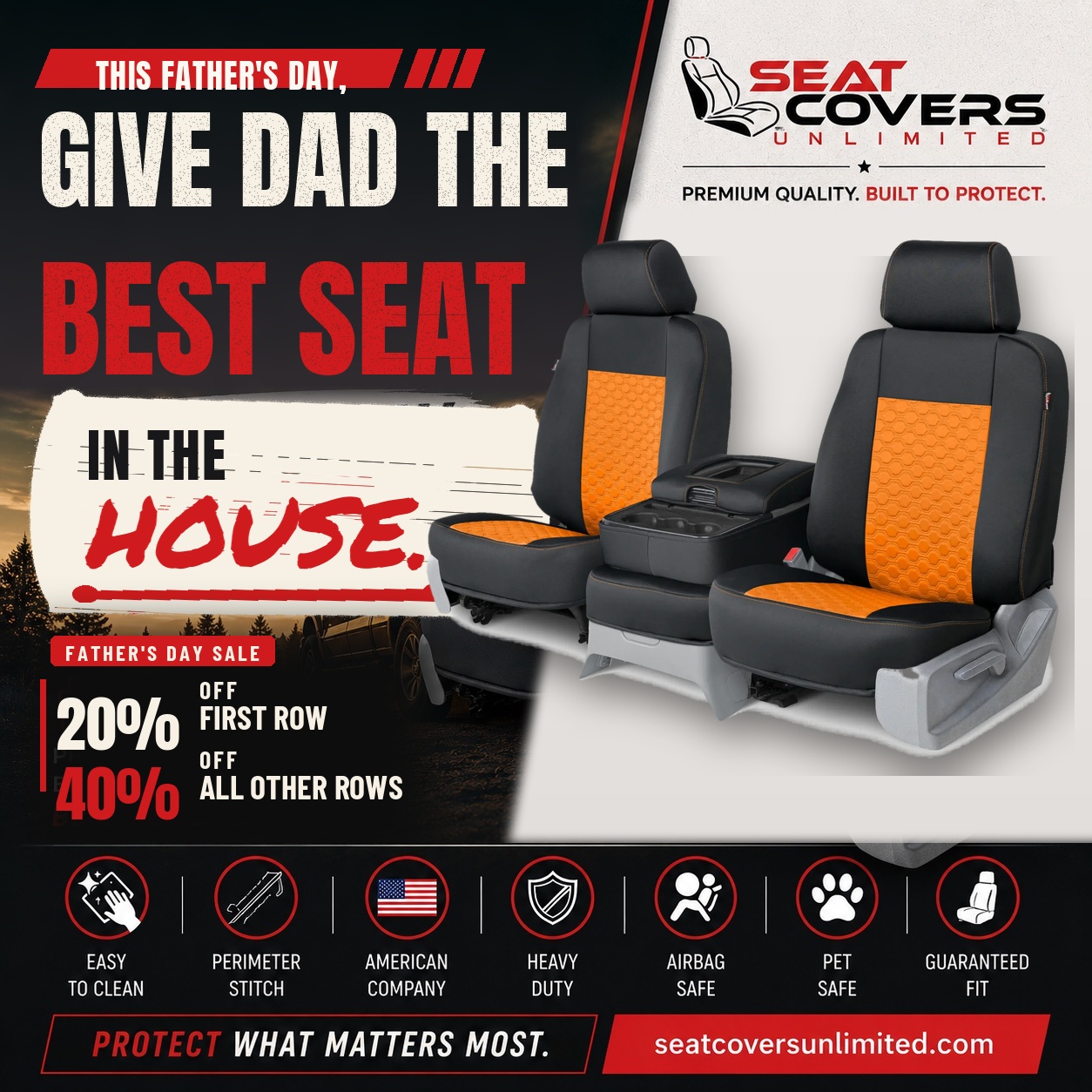Seat Covers Unlimited Facebook ad