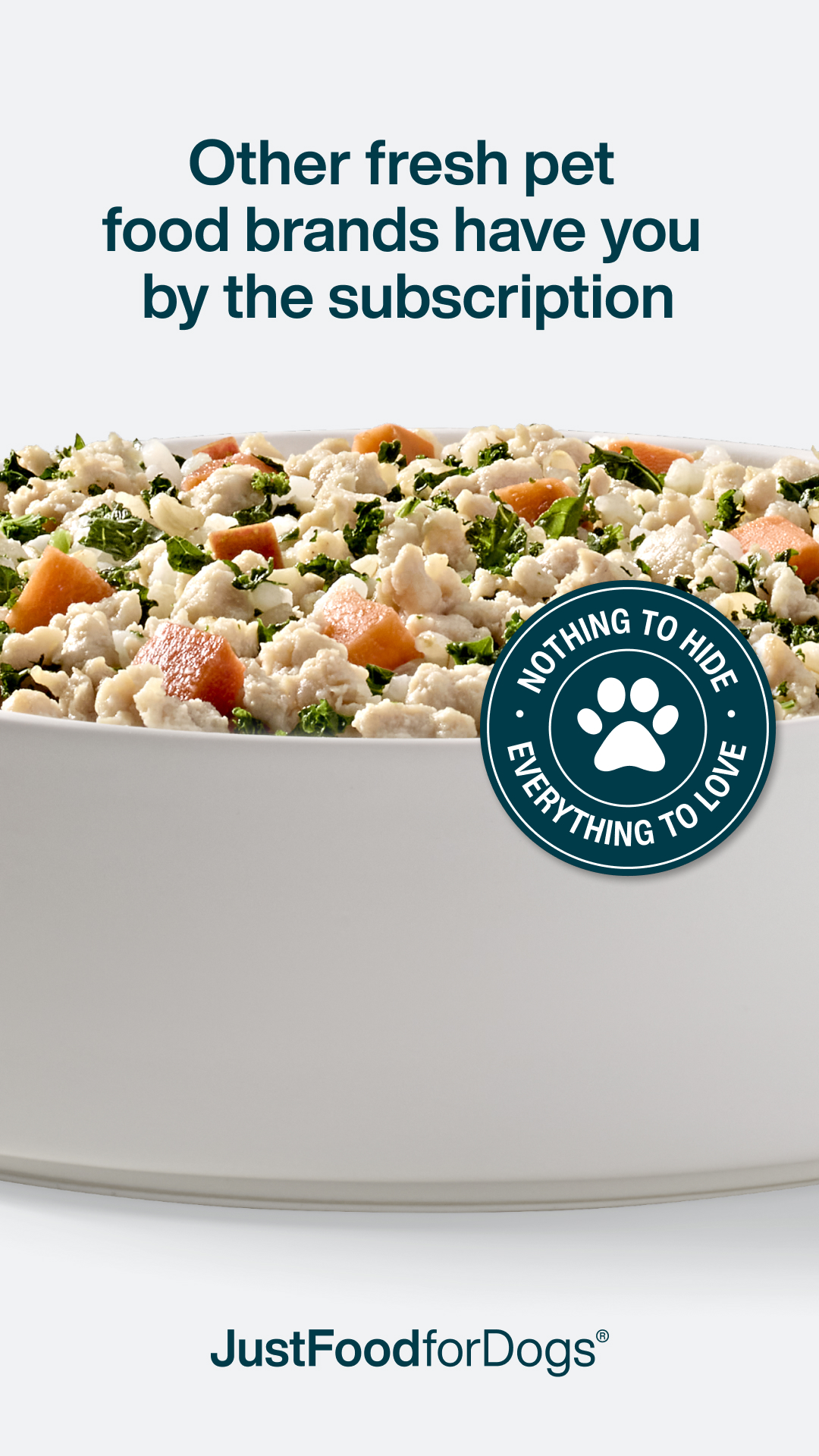 Just Food For Dogs Facebook ad
