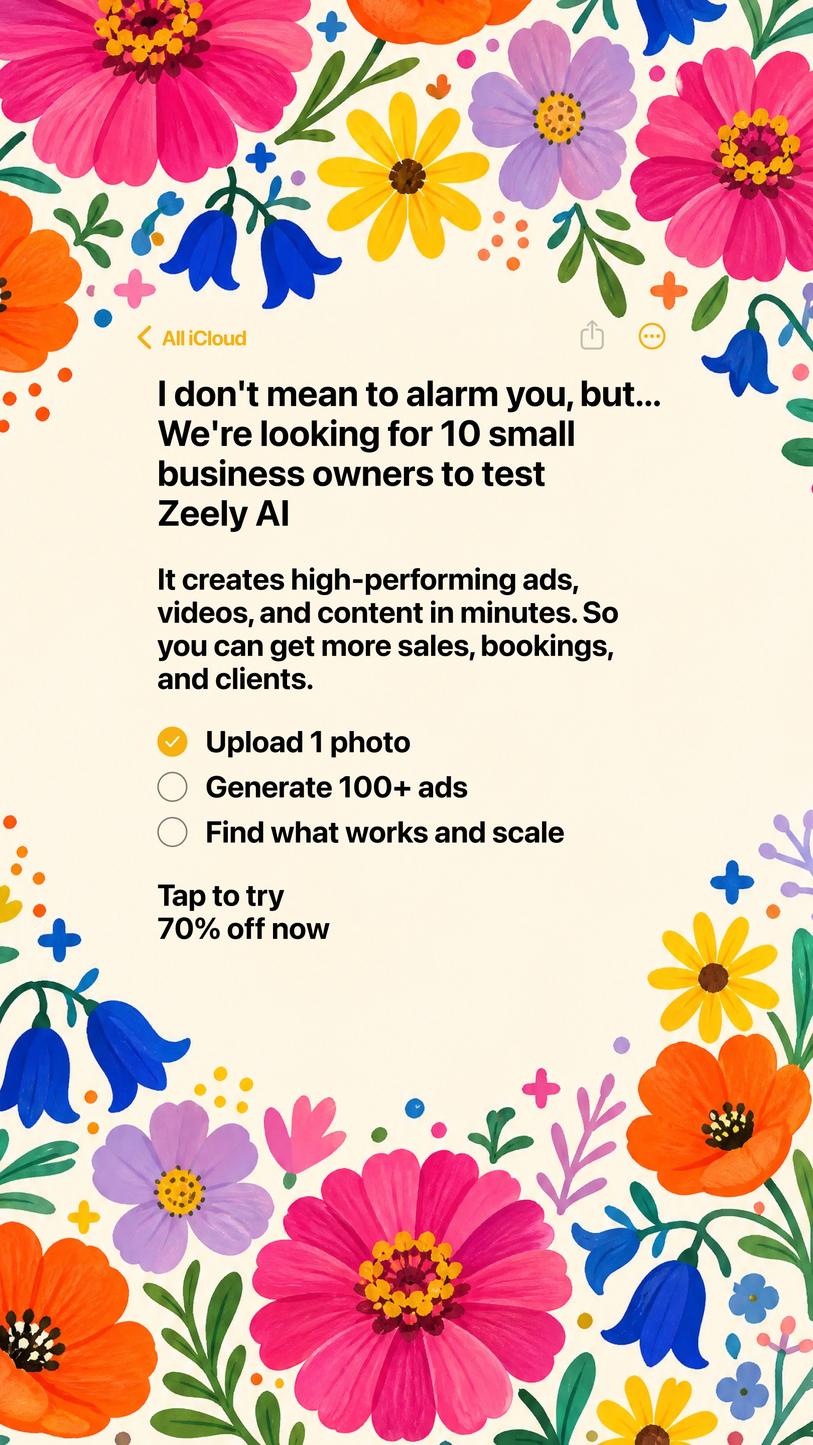 Zeely: AI Ads Maker Facebook ad