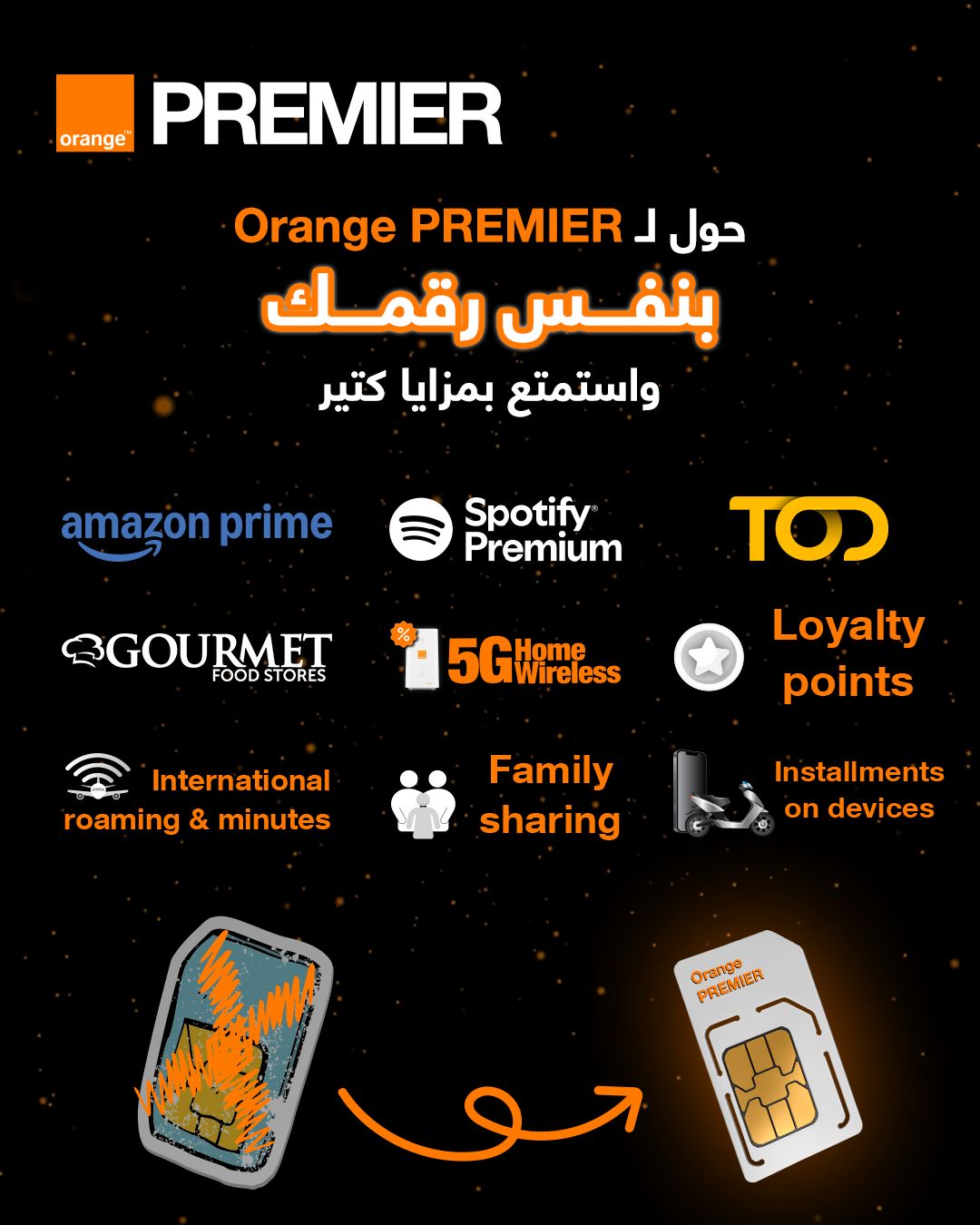 Orange PREMIER Facebook ad