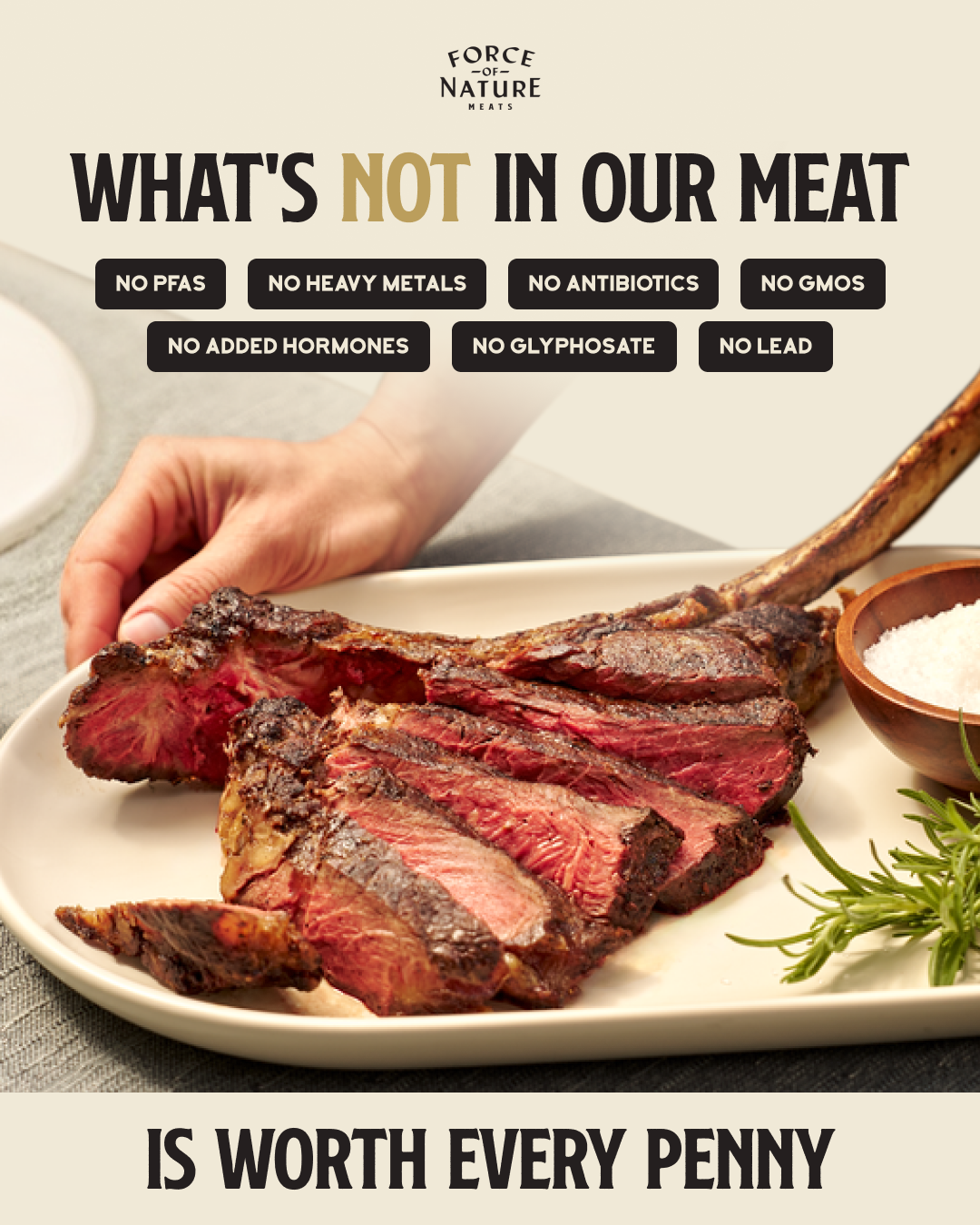 Force Of Nature Meats Facebook ad