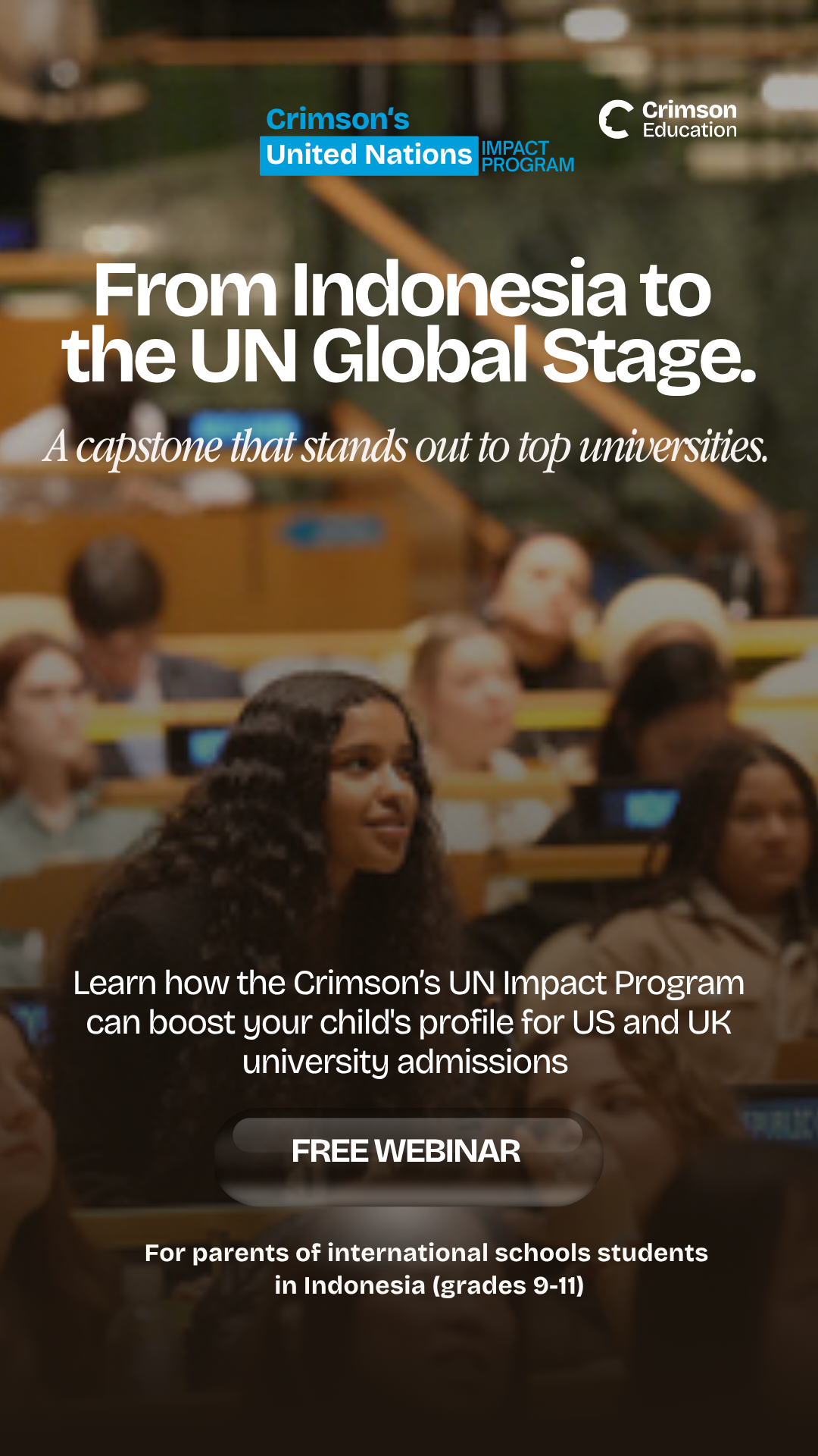 Crimson Education Facebook ad