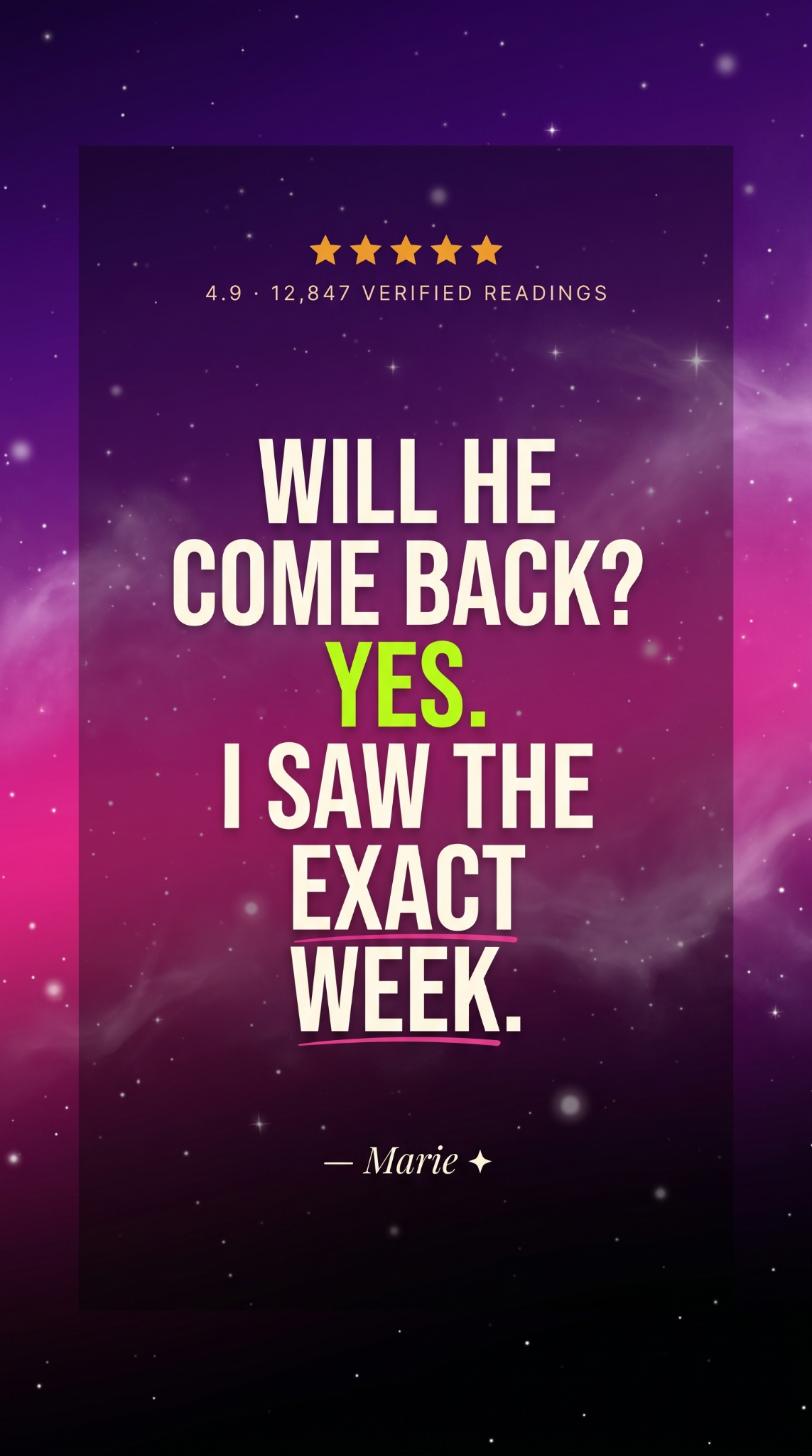 Try Psychic Marie Facebook ad
