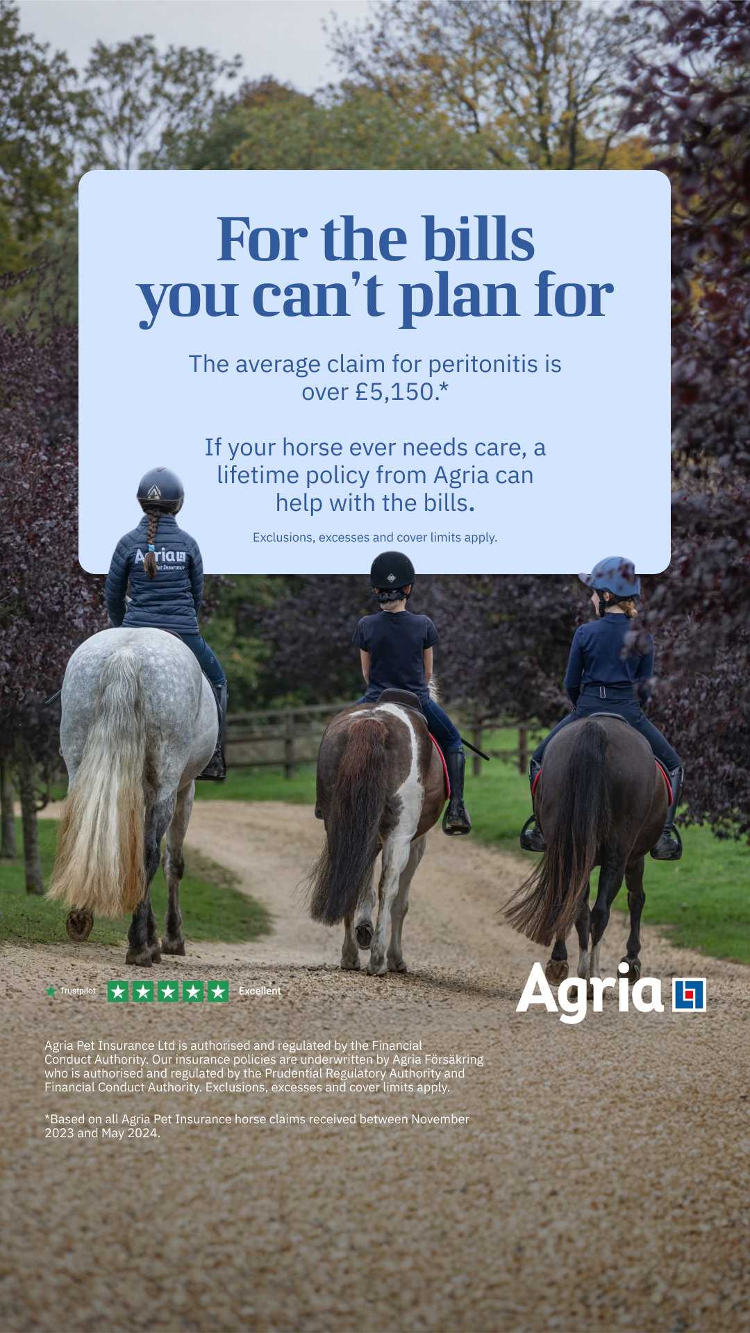 Agria Equine Insurance Facebook ad from May 12, 2026