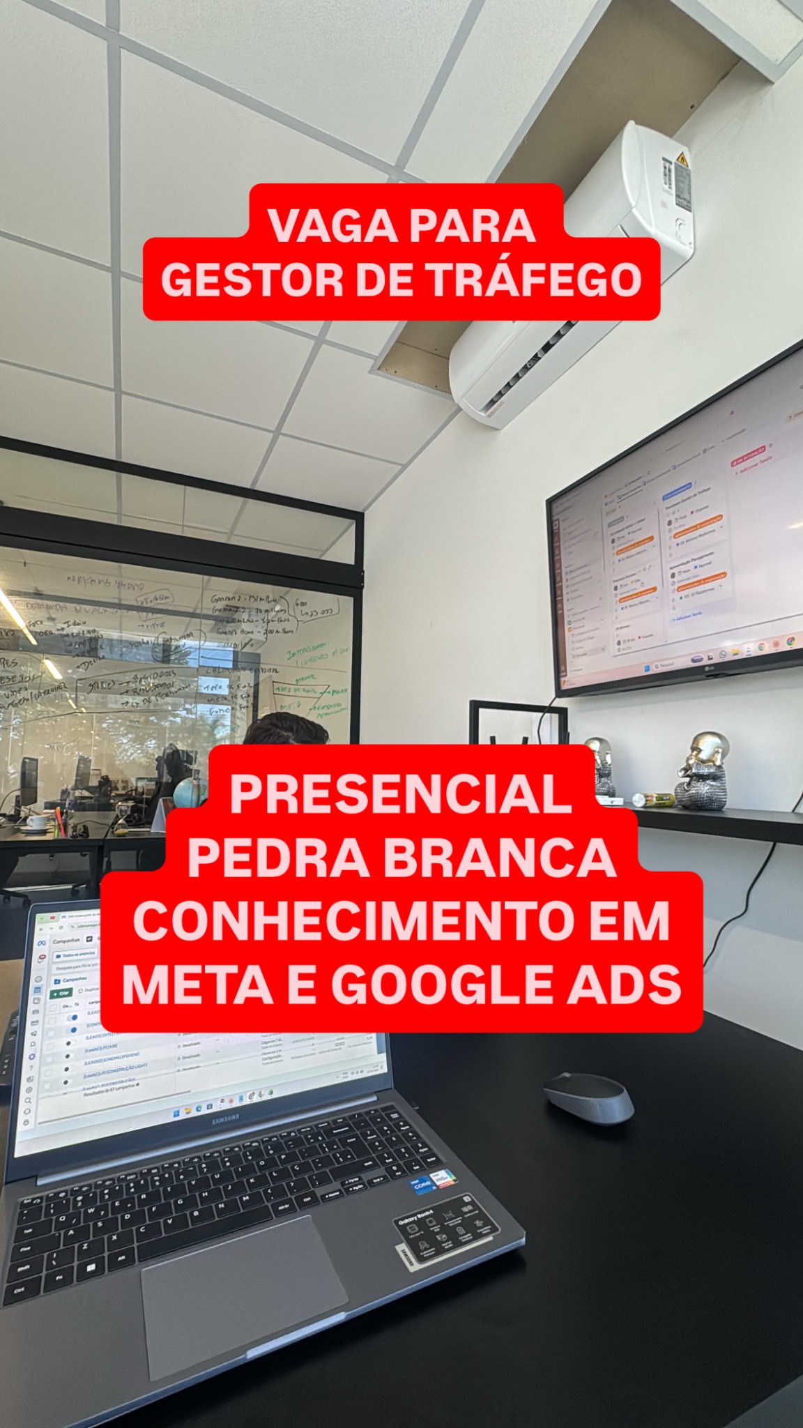 Mínimo Marketing Facebook ad: Vaga de gestor de tráfego